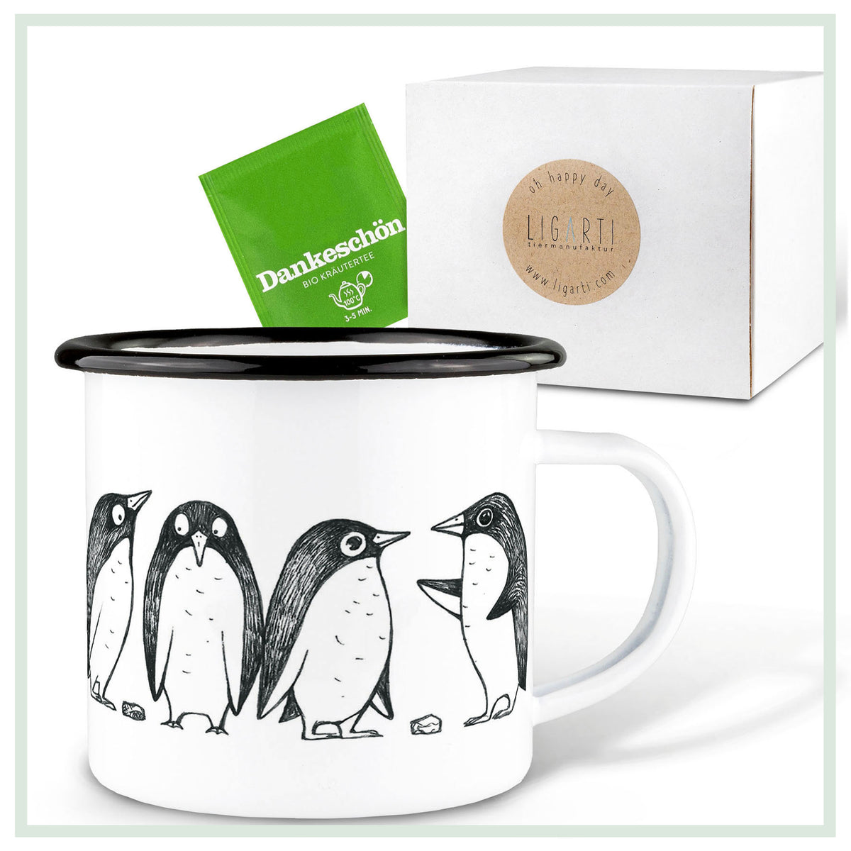 Emaille Tasse – Pinguin Lovestory – 300 & 500 ml – LIGARTI® – LIGARTI  Tiermanufaktur
