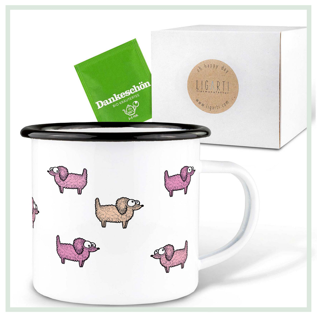 Ligarti® Emaille-Tasse – Handveredelt In Deutschland, Robust & Perfekt Für Camping