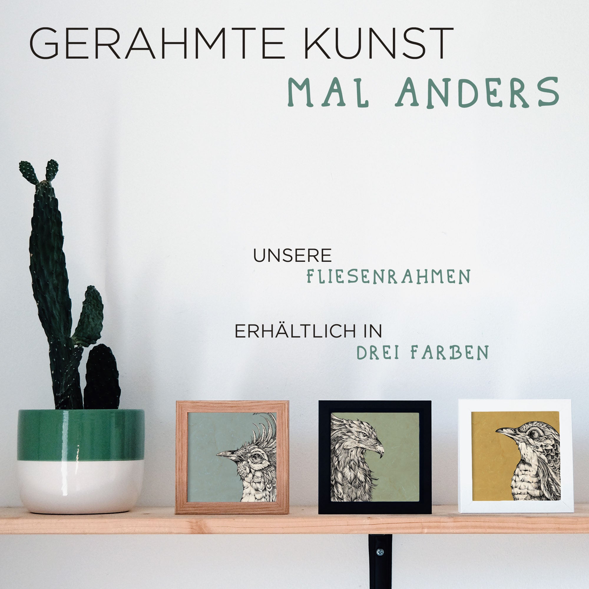 Fliesenuntersetzer – 3er-Set – Uccelli