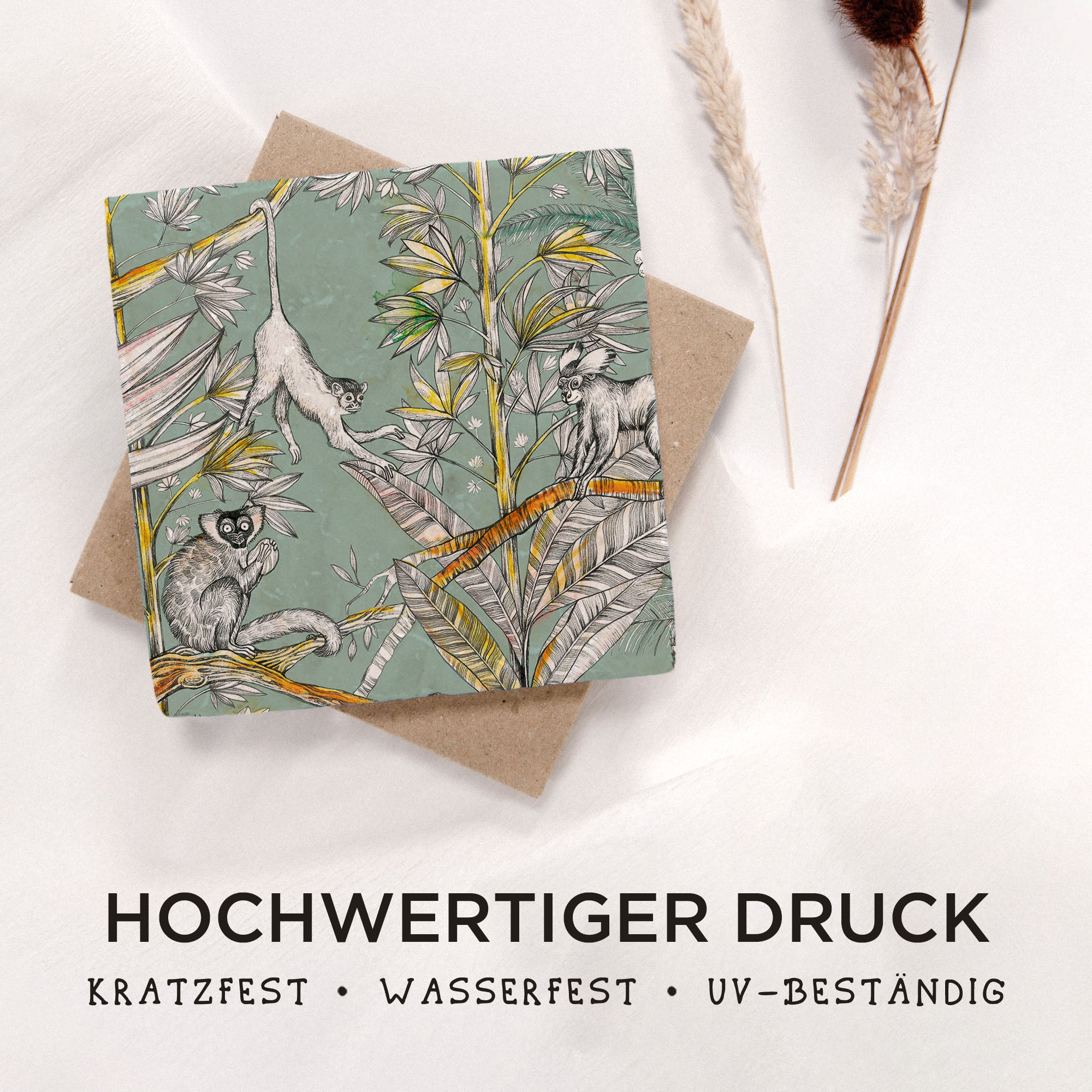 Fliesenuntersetzer – Affen