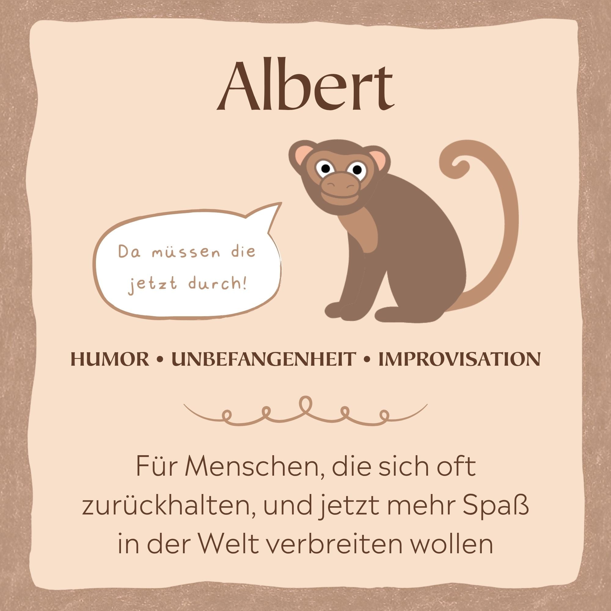 Bestickter Hoodie - Albert der Affe