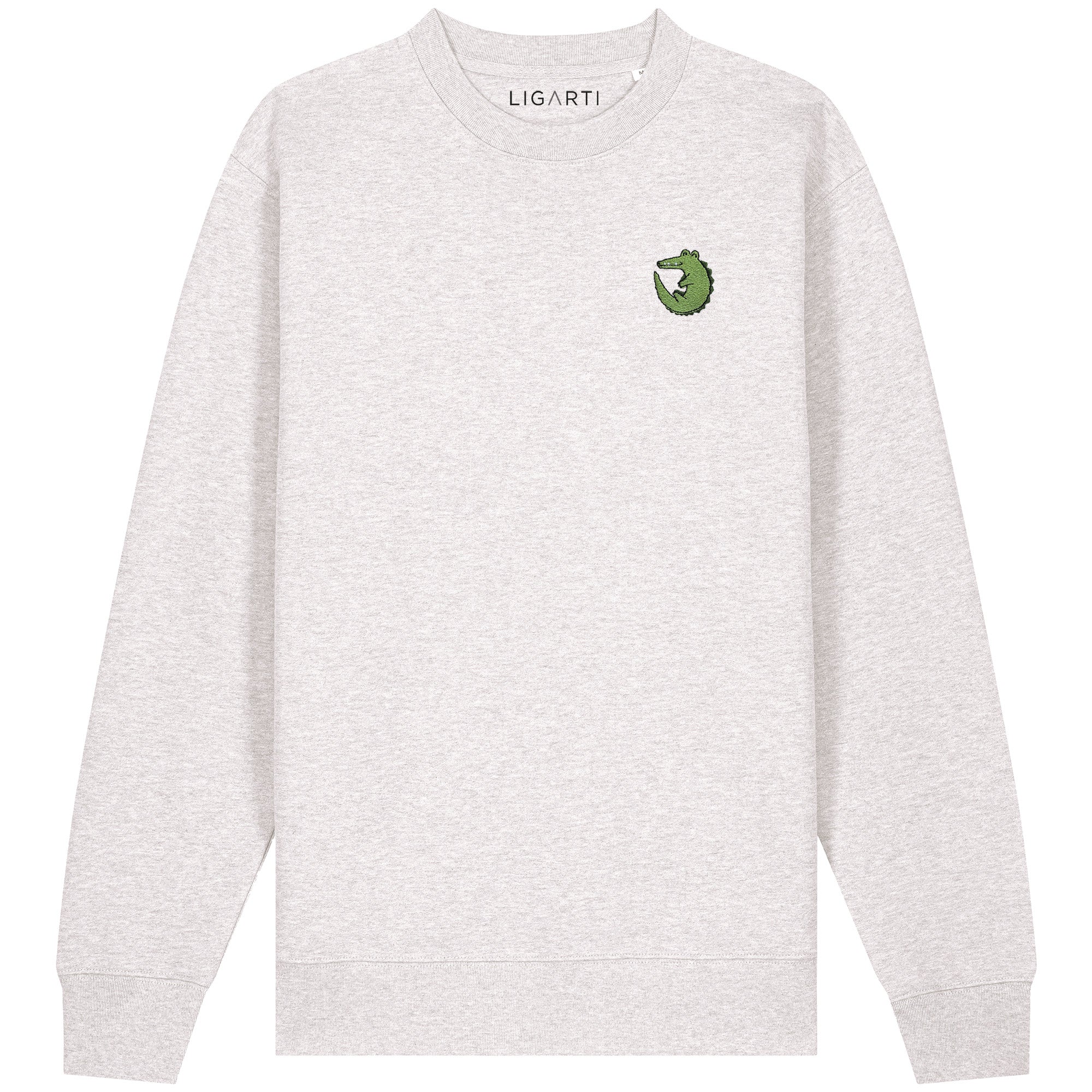 Bestickter Pullover – Ali das Krokodil