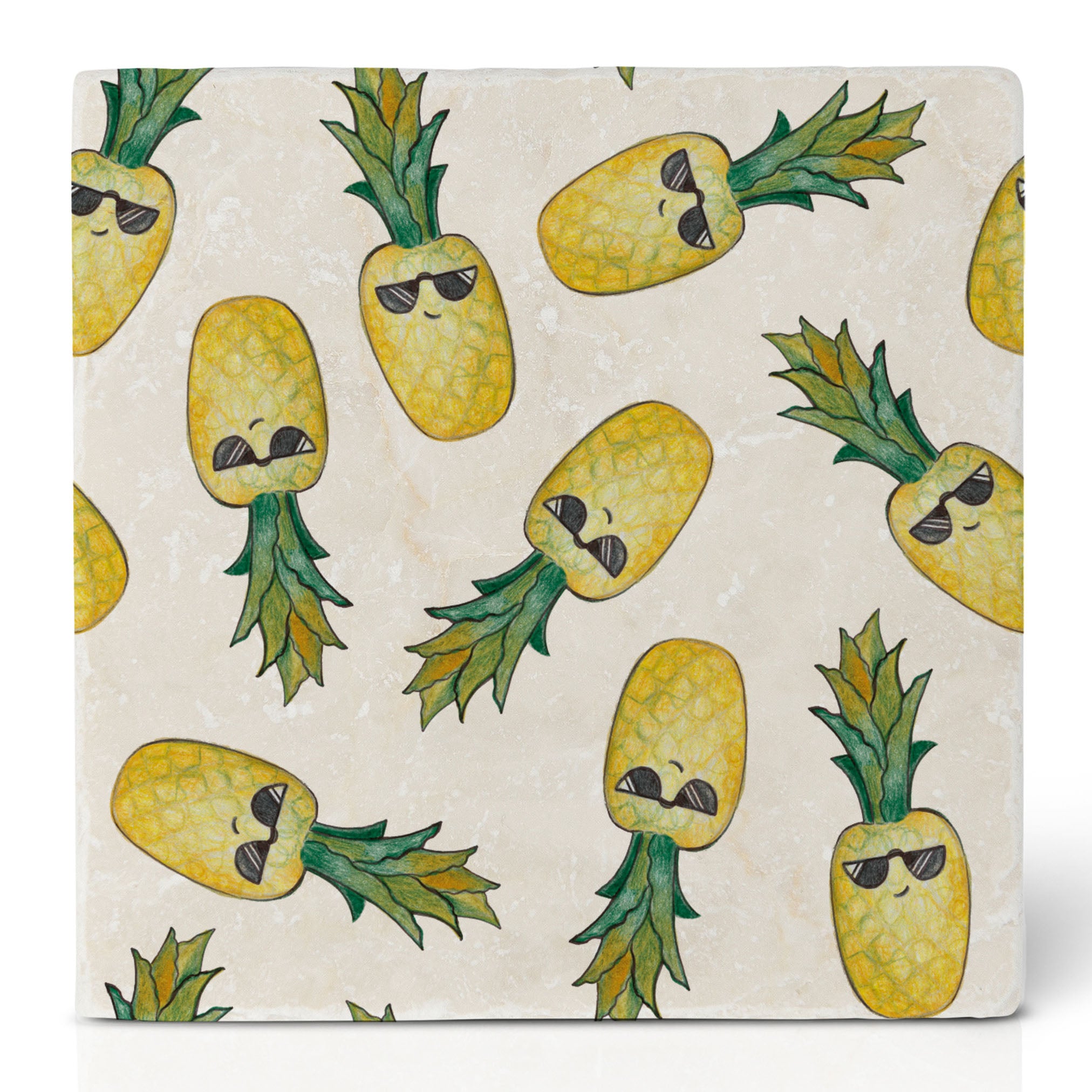 Fliesenuntersetzer – 4er-Set – Obstsalat