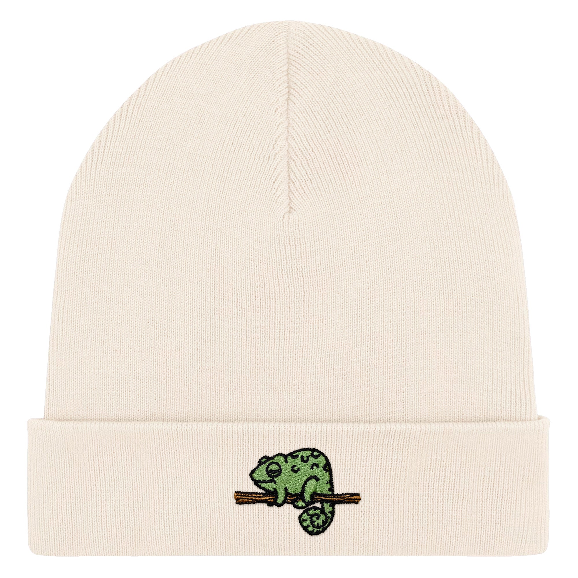 Bestickte Beanie – Mareike das Chamäleon