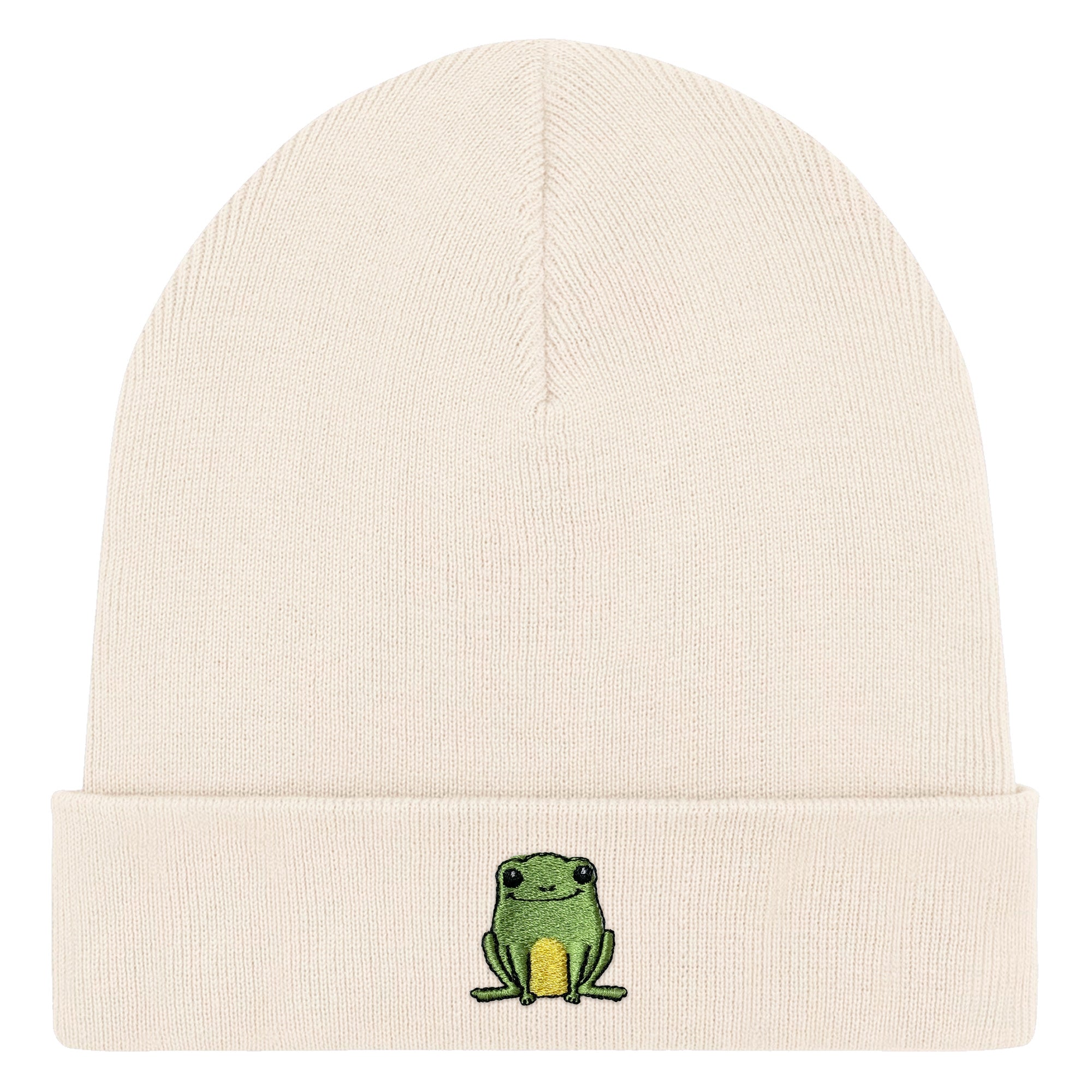 Bestickte Beanie – Nils der Frosch