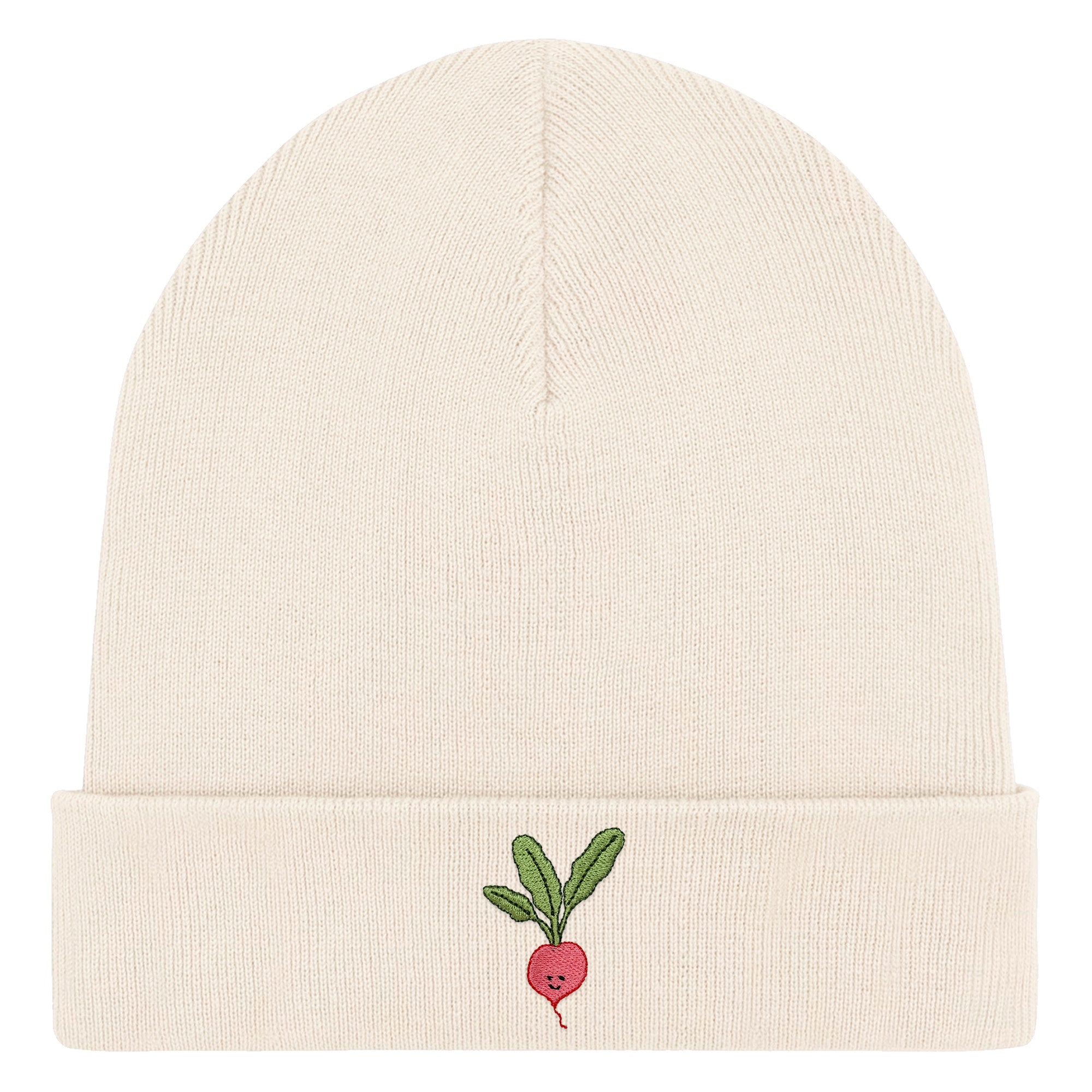 Bestickte Beanie – Radieschen