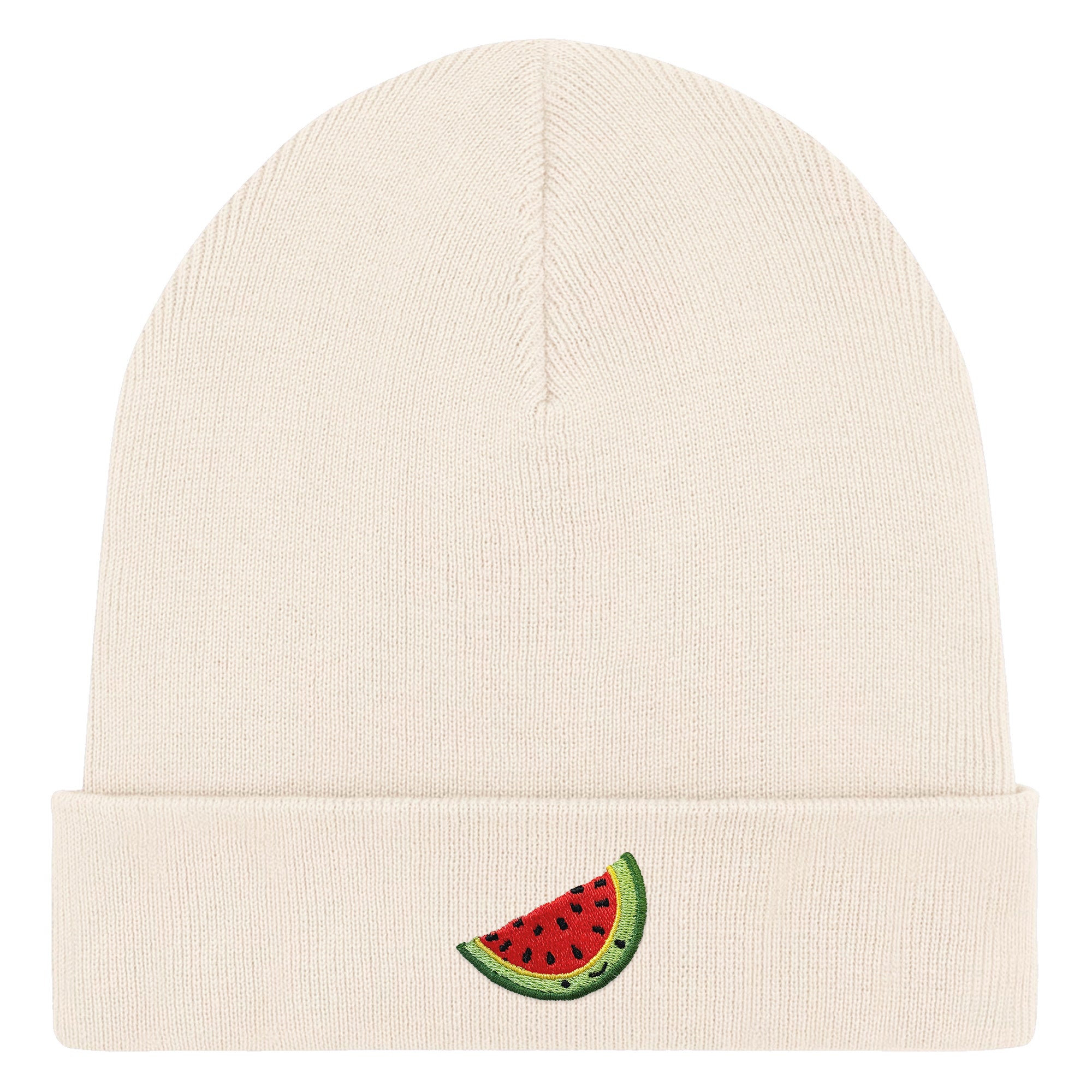 Bestickte Beanie – Wassermelone