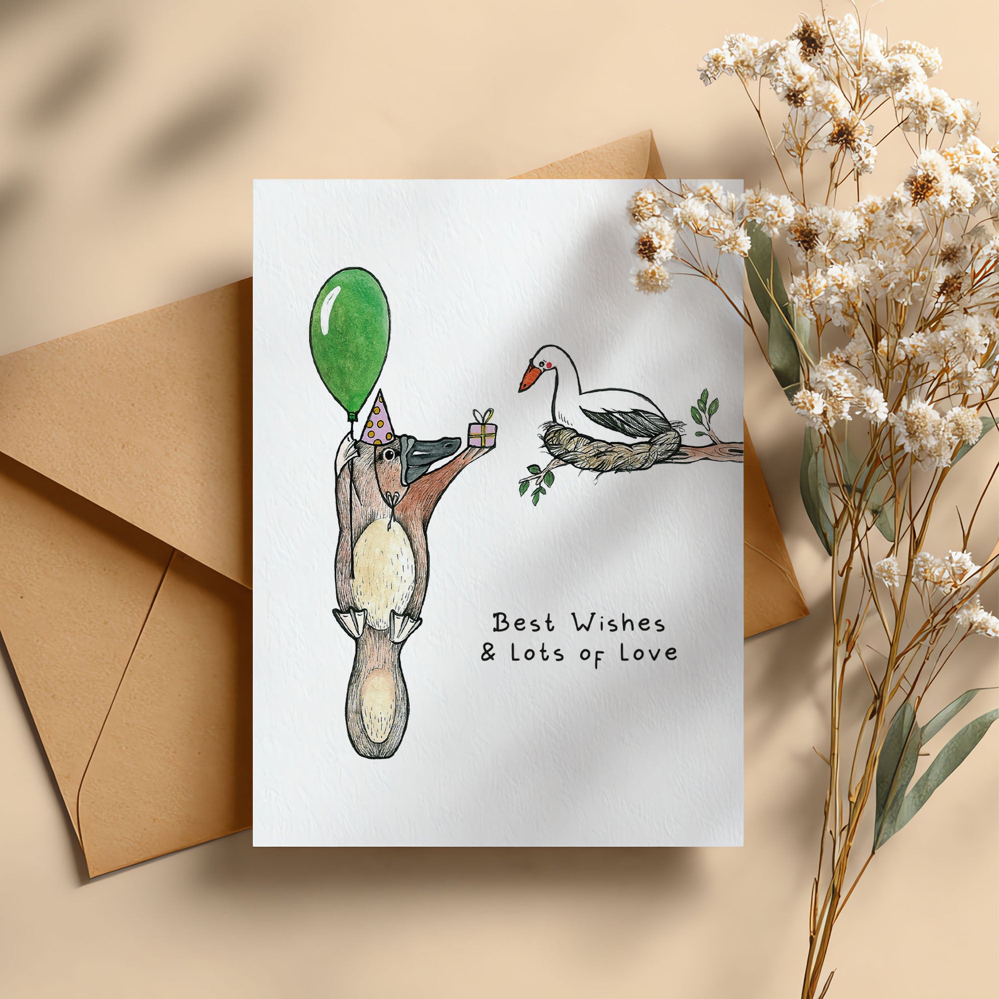 Klappkarte – Best Wishes