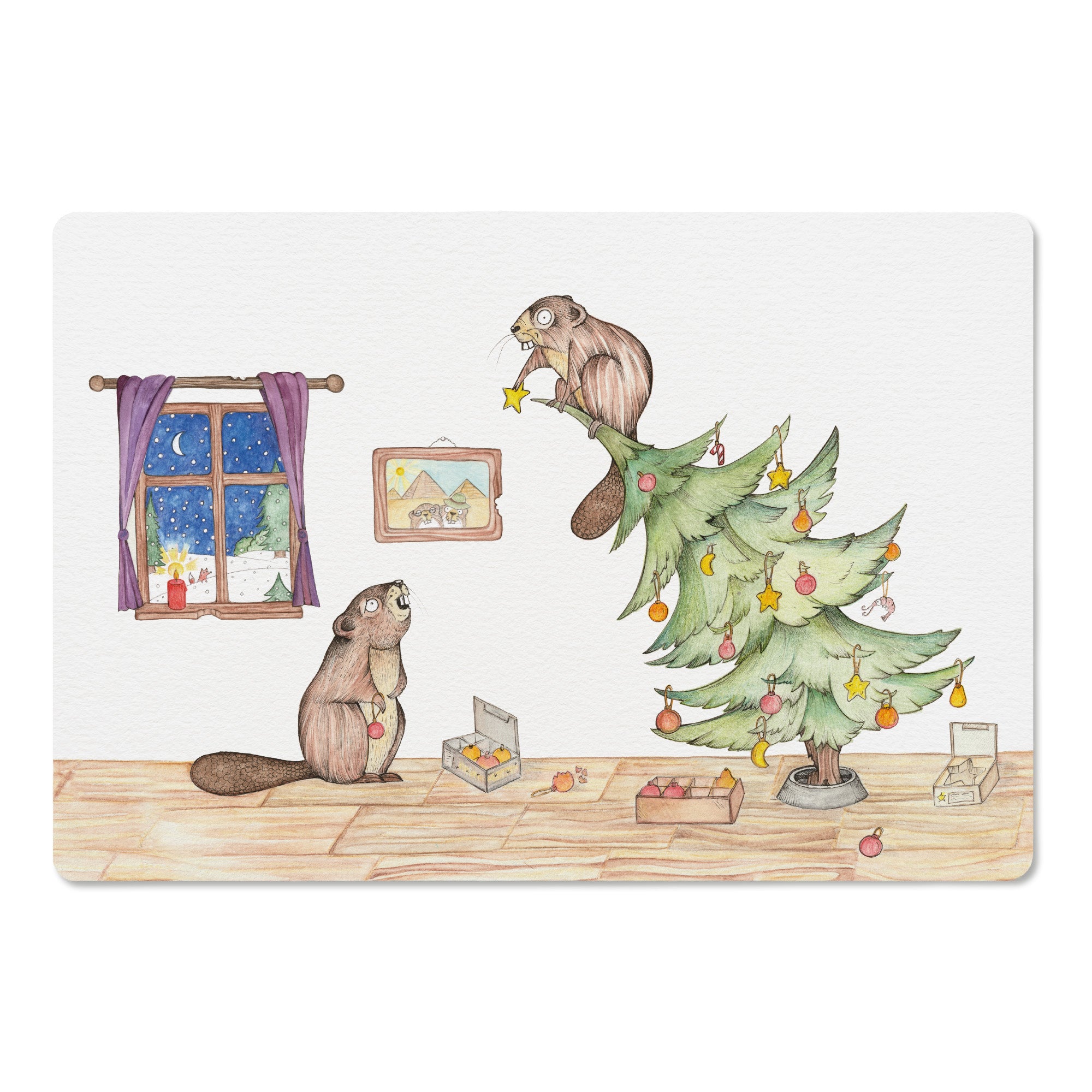 Holzbrettchen - Biber & Baum