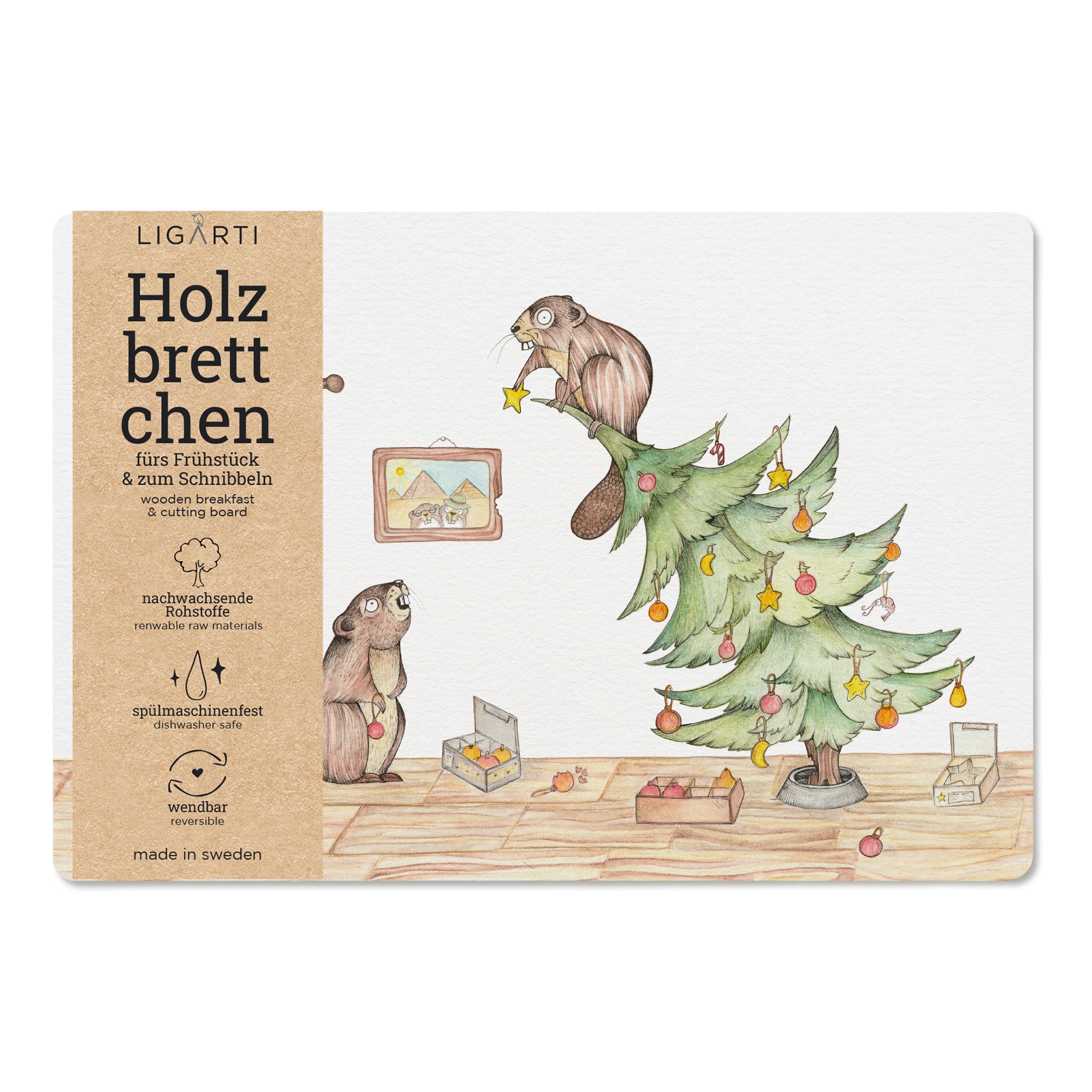 Holzbrettchen - Biber & Baum