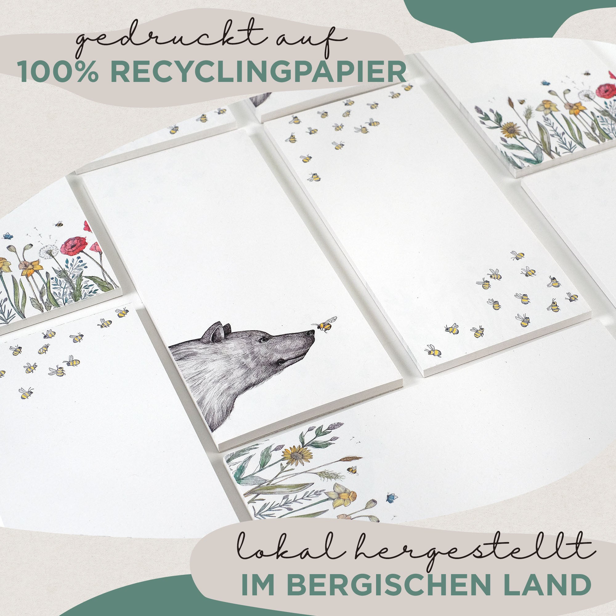 Notizblock – Bienen und Blümchen Trio