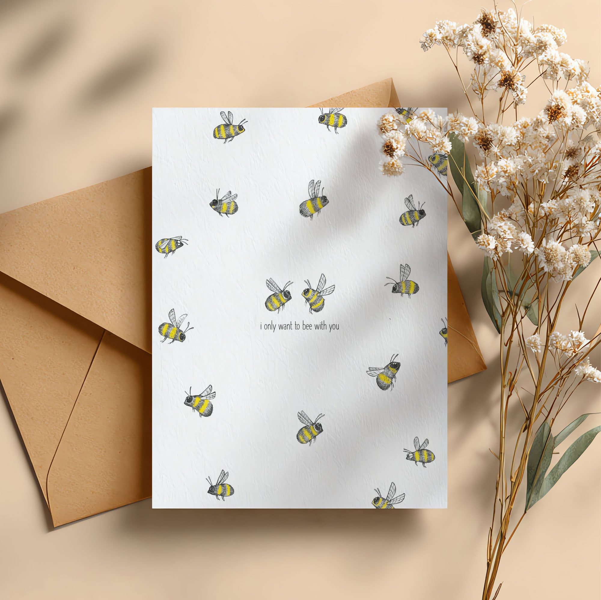 Klappkarte – Bienenschwarm