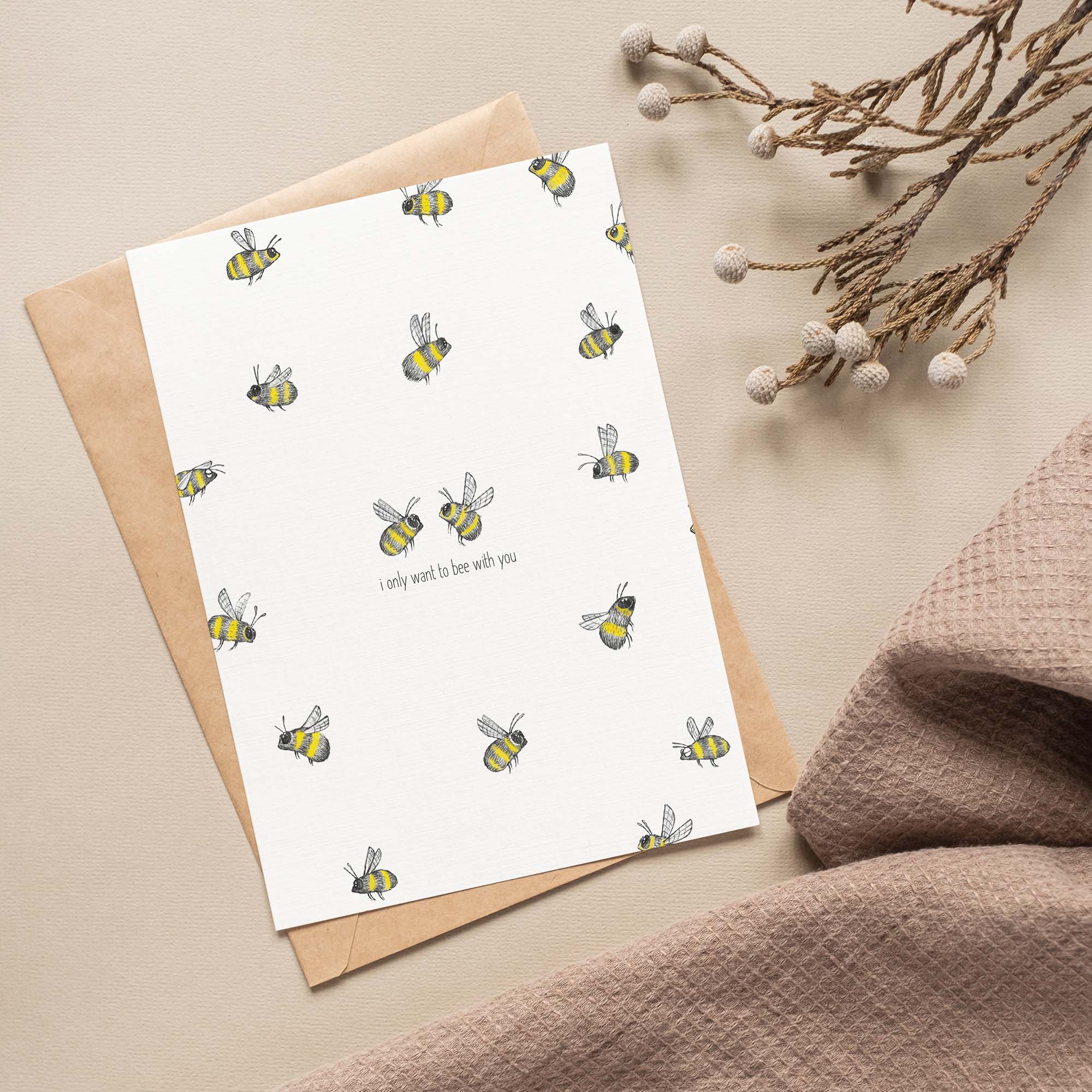 Klappkarte – Bienenschwarm