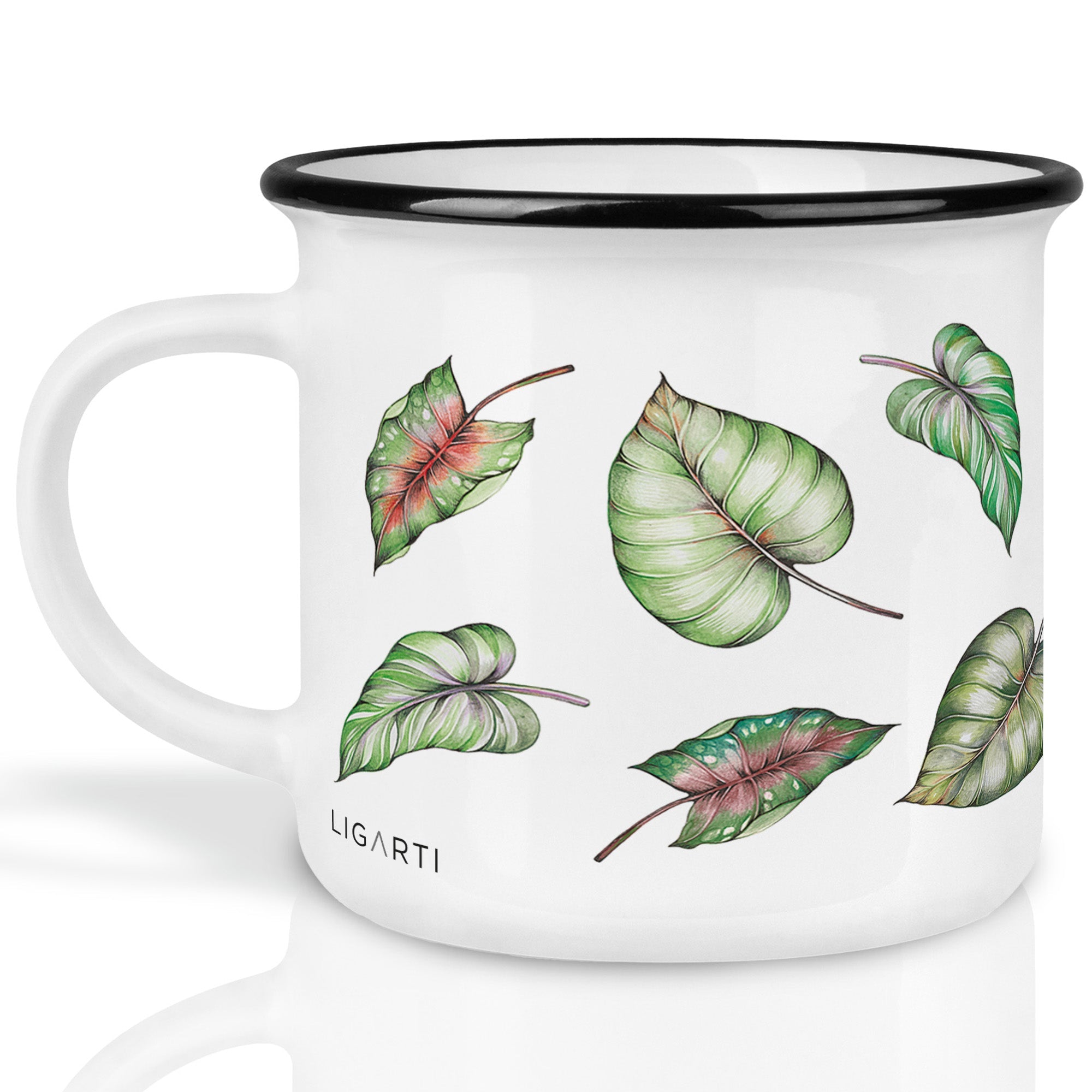 Ceramic mug – leaves