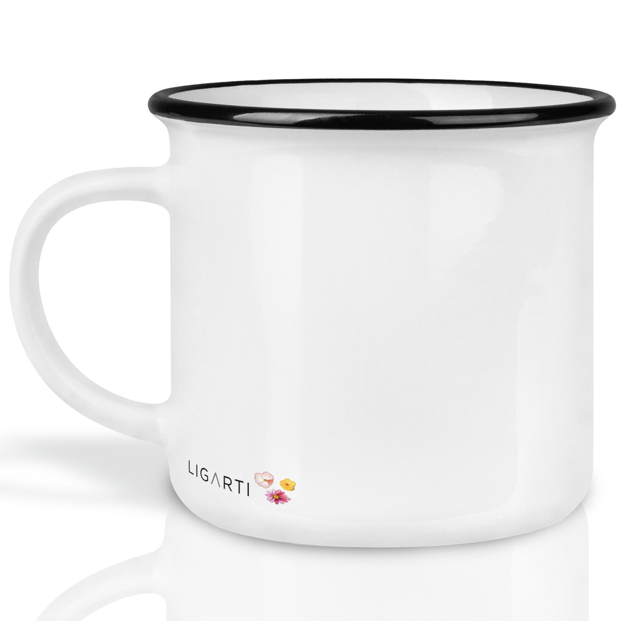 Keramiktasse – Blumenpfau