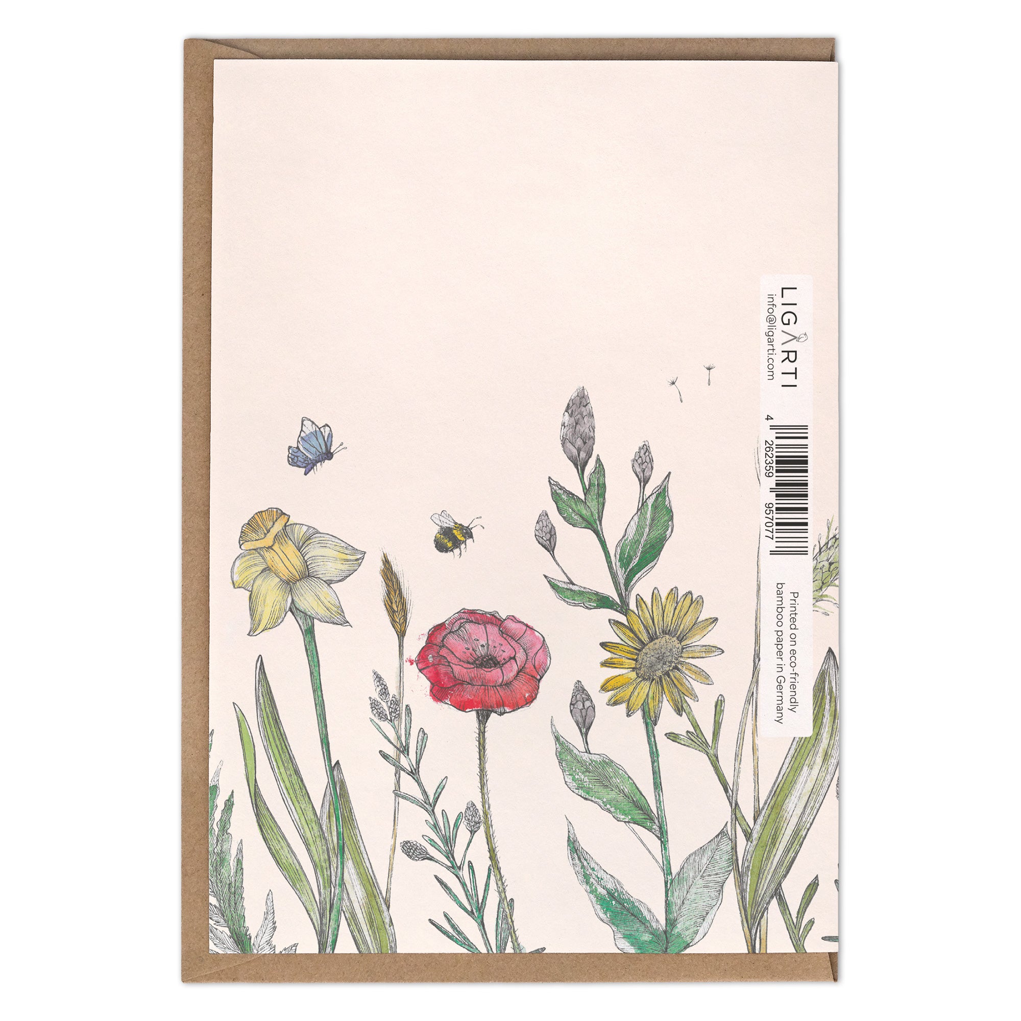 Klappkarte – Blumenwiese