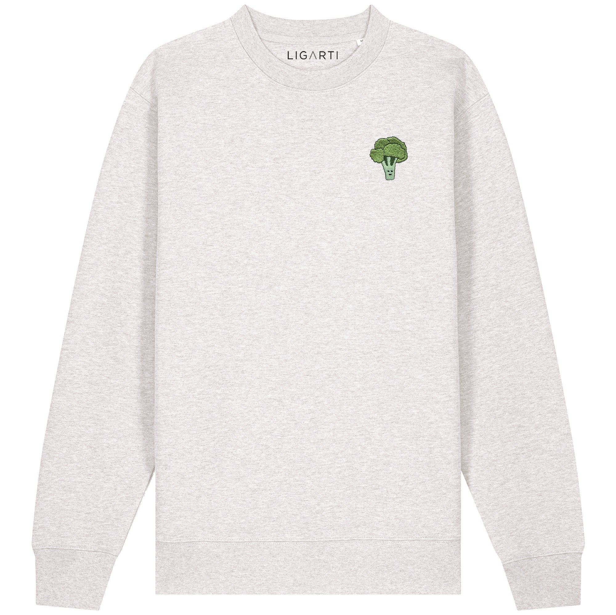 Bestickter Pullover – Brokkoli