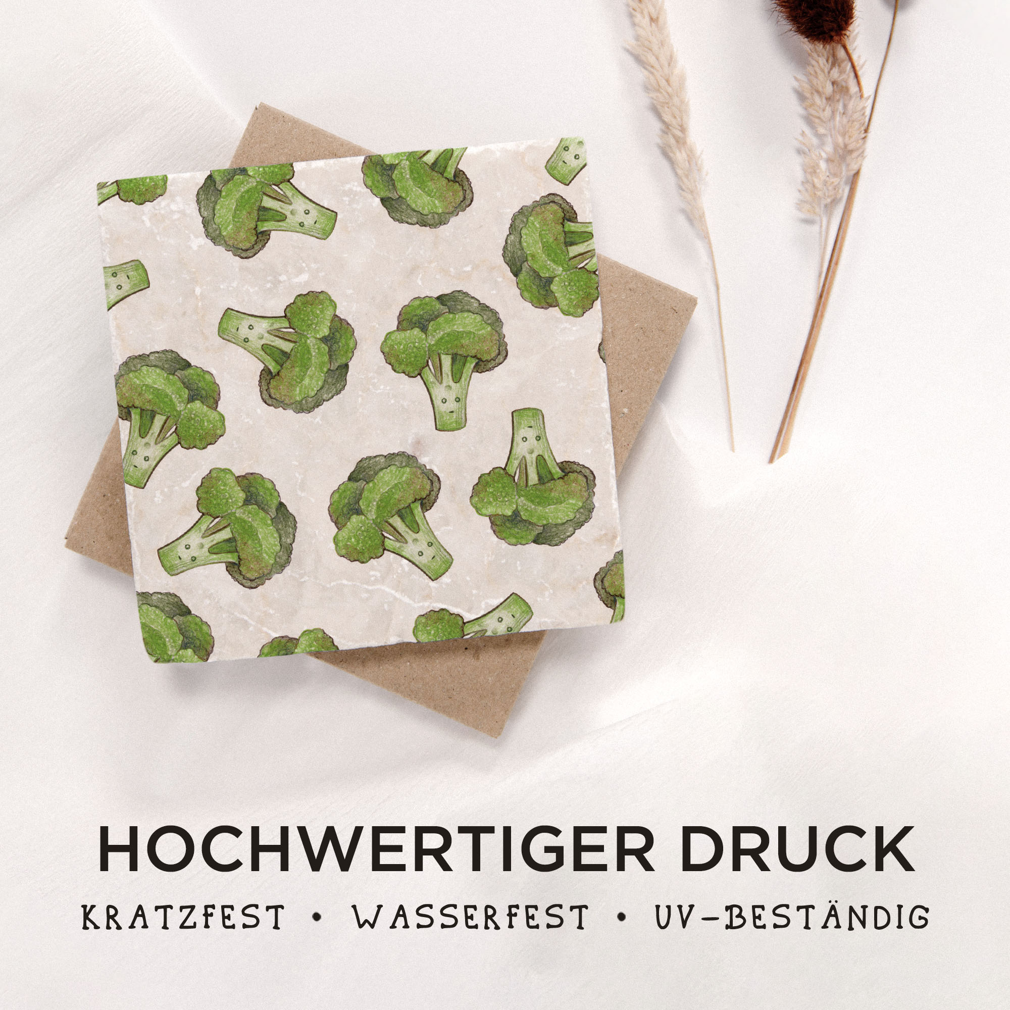 Fliesenuntersetzer – Brokkoli