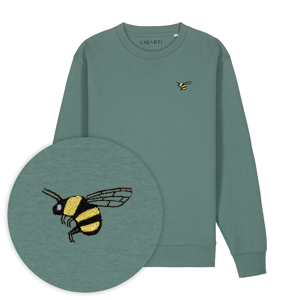 Bestickter Pullover – Brumhilde die Hummel