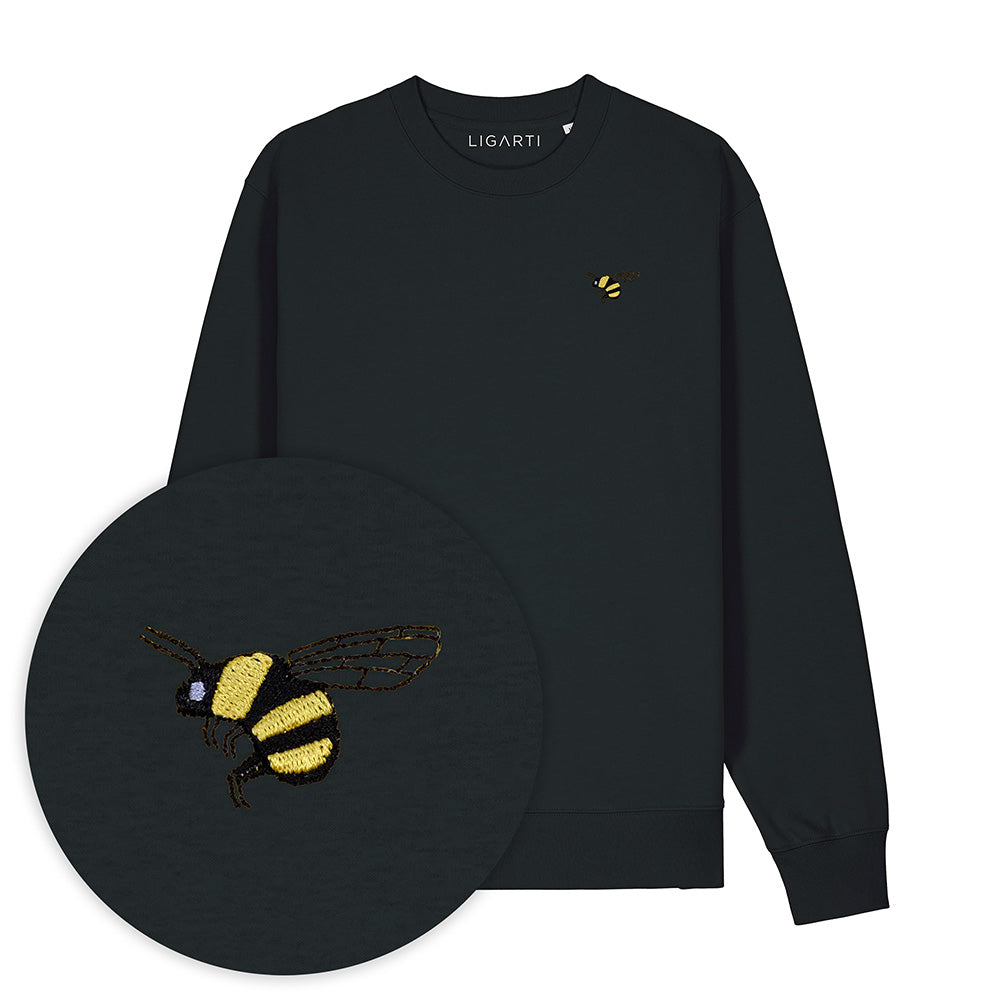 Bestickter Pullover – Brumhilde die Hummel