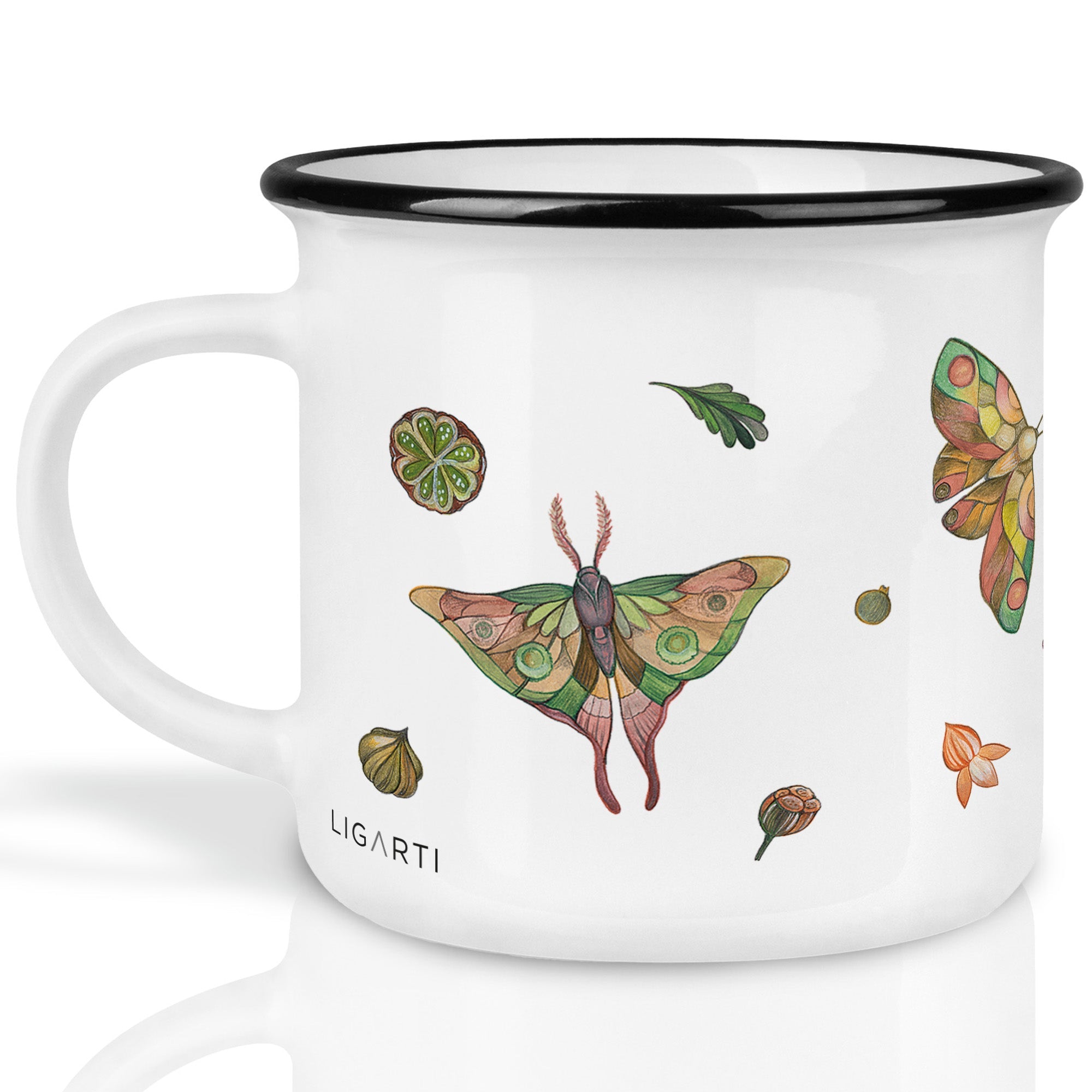 Ceramic mug – Colorful moths