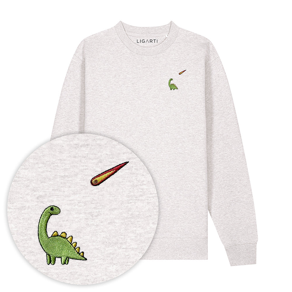 Bestickter Pullover – Charlie der Dino