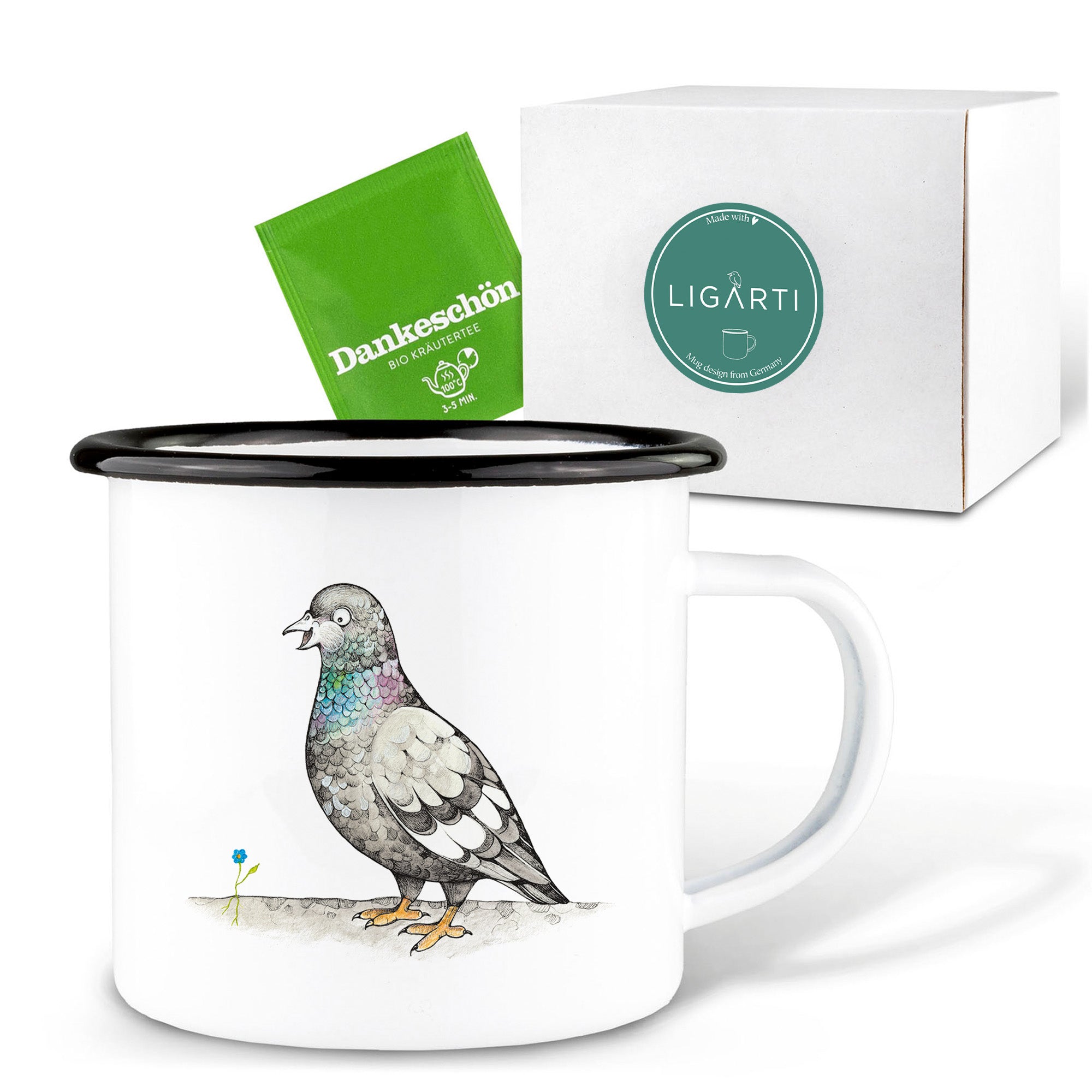 Emaille Tasse – Claudette