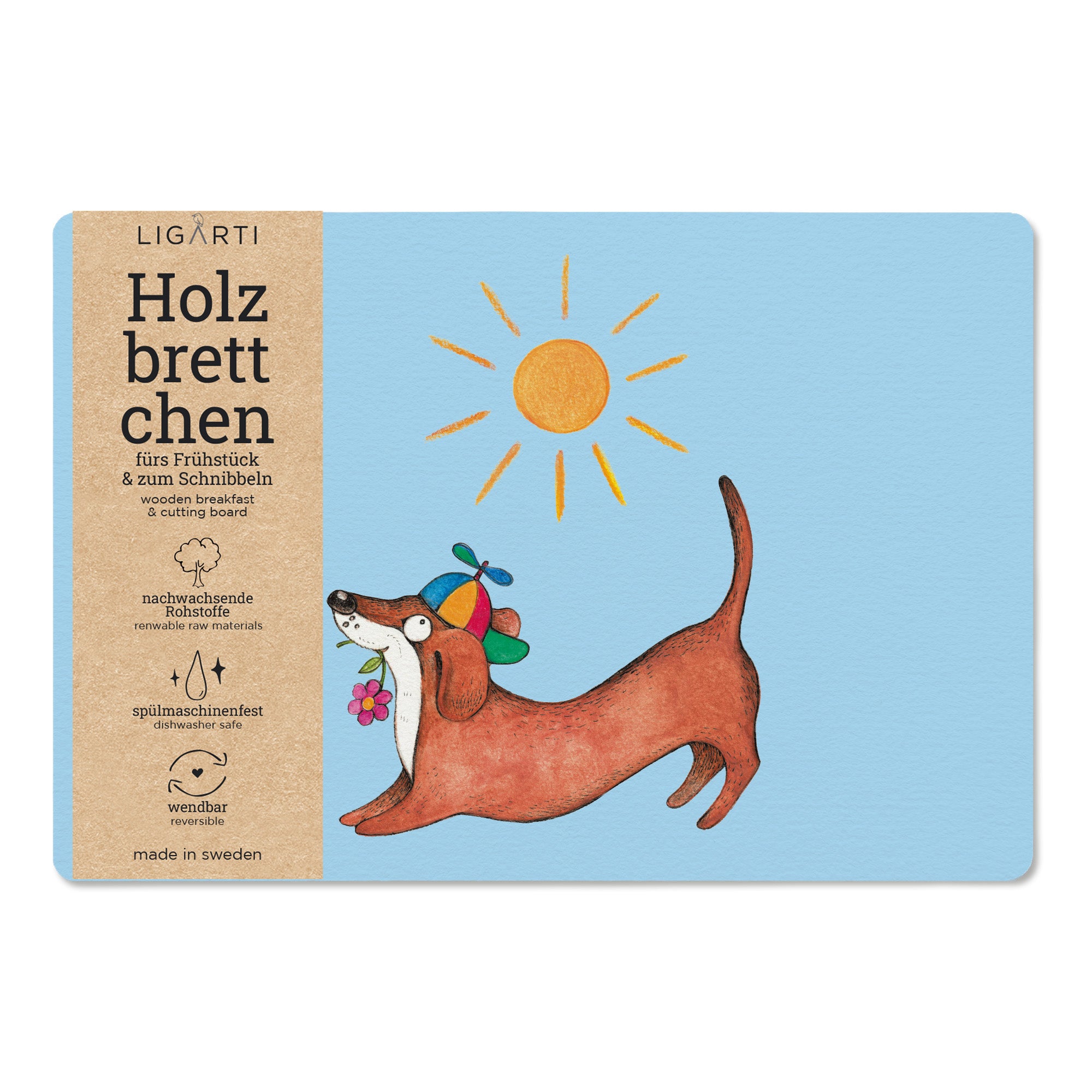 Holzbrettchen - Dackelduo