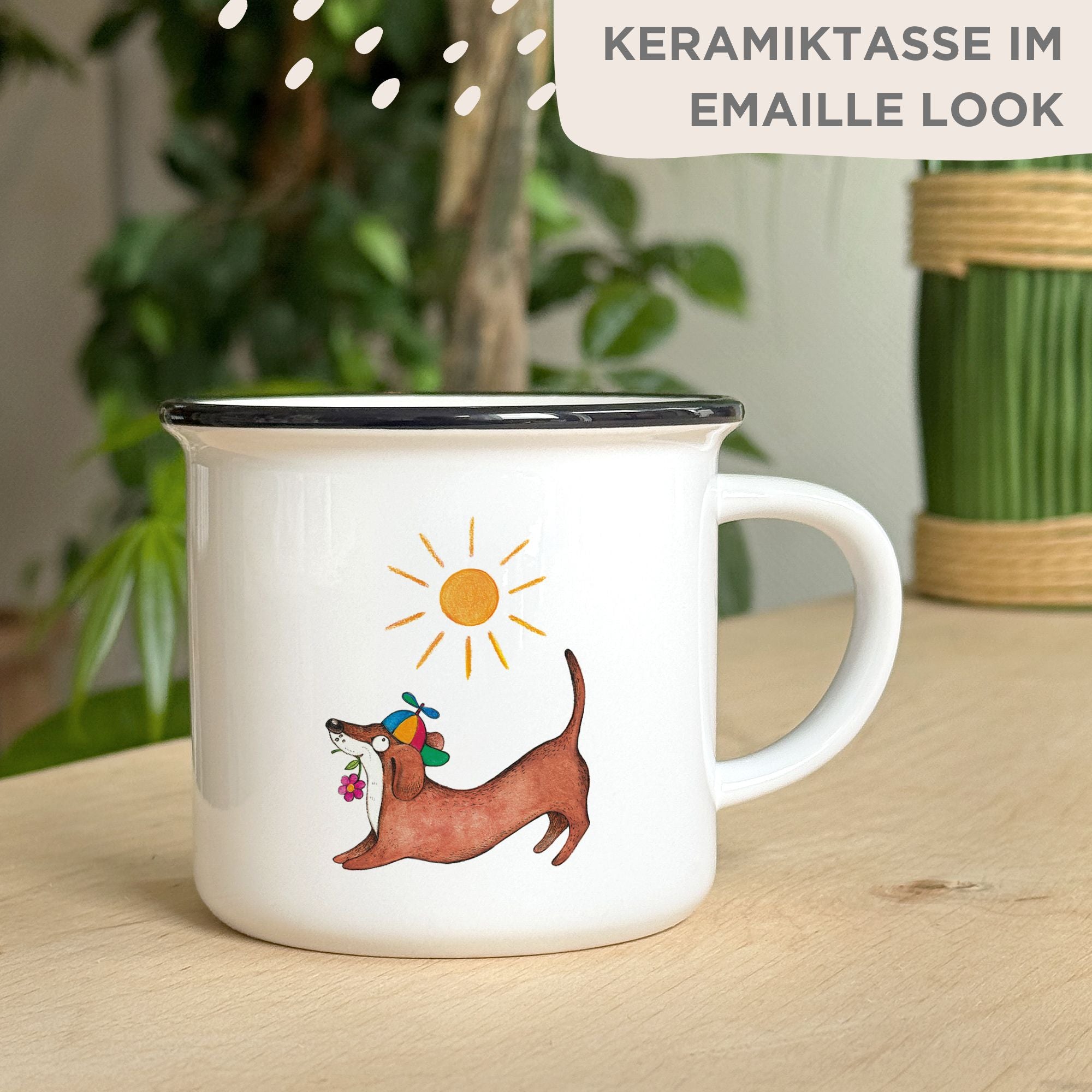 Keramiktasse – Dackelduo