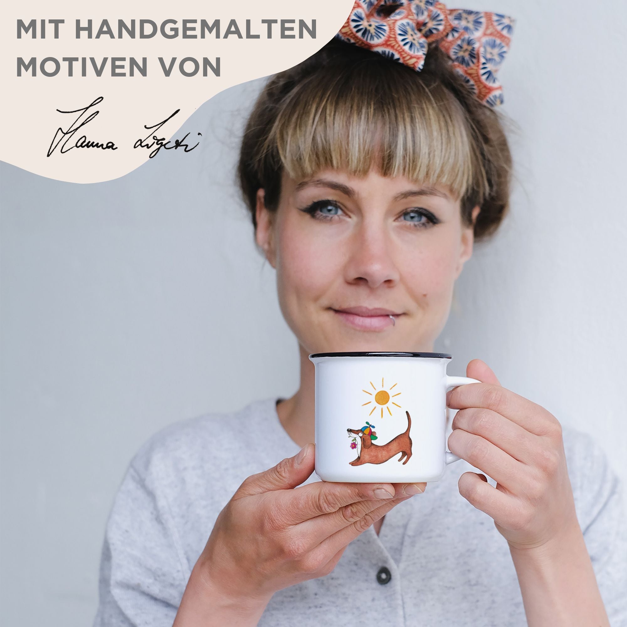 Keramiktasse – Dackelduo