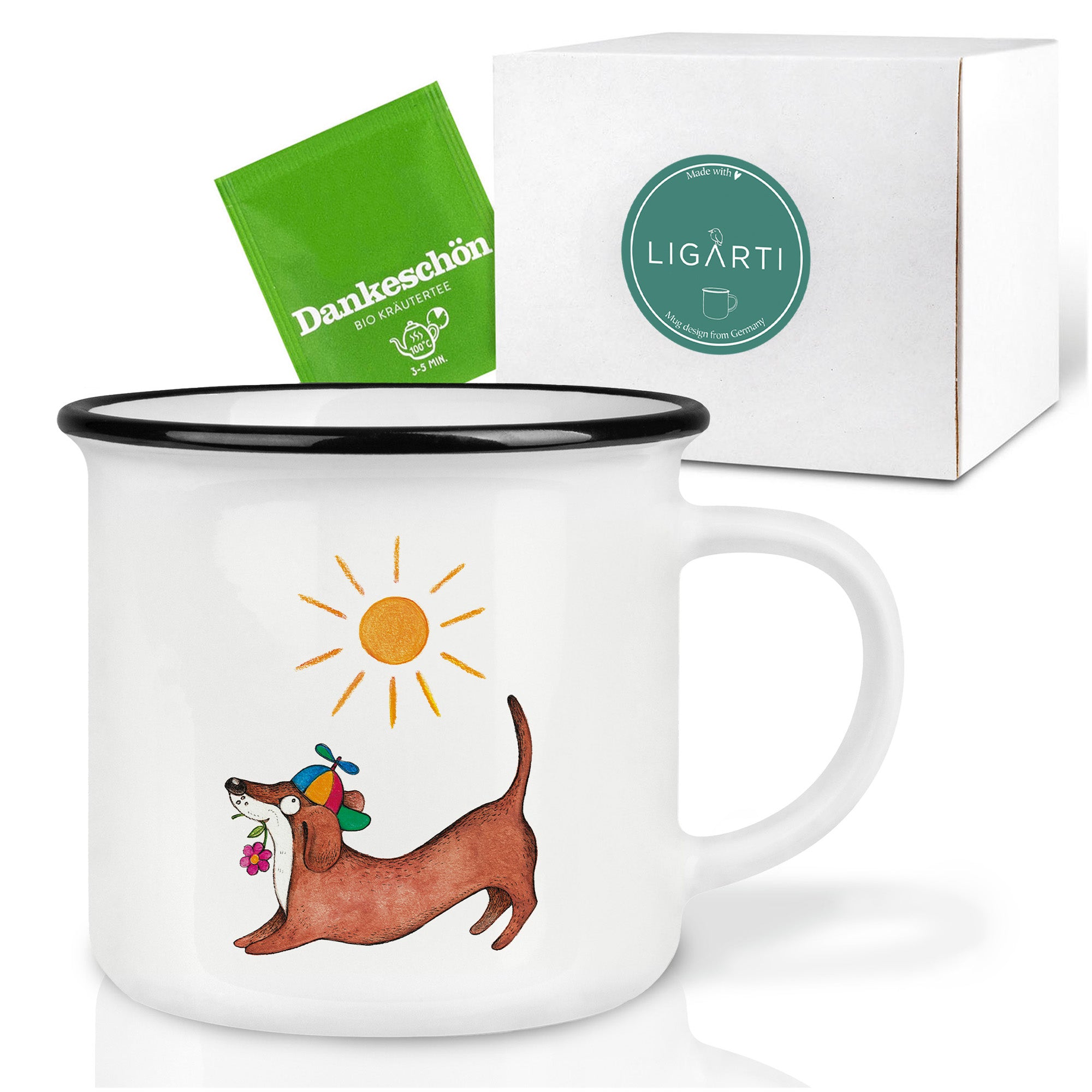 Keramiktasse – Dackelduo