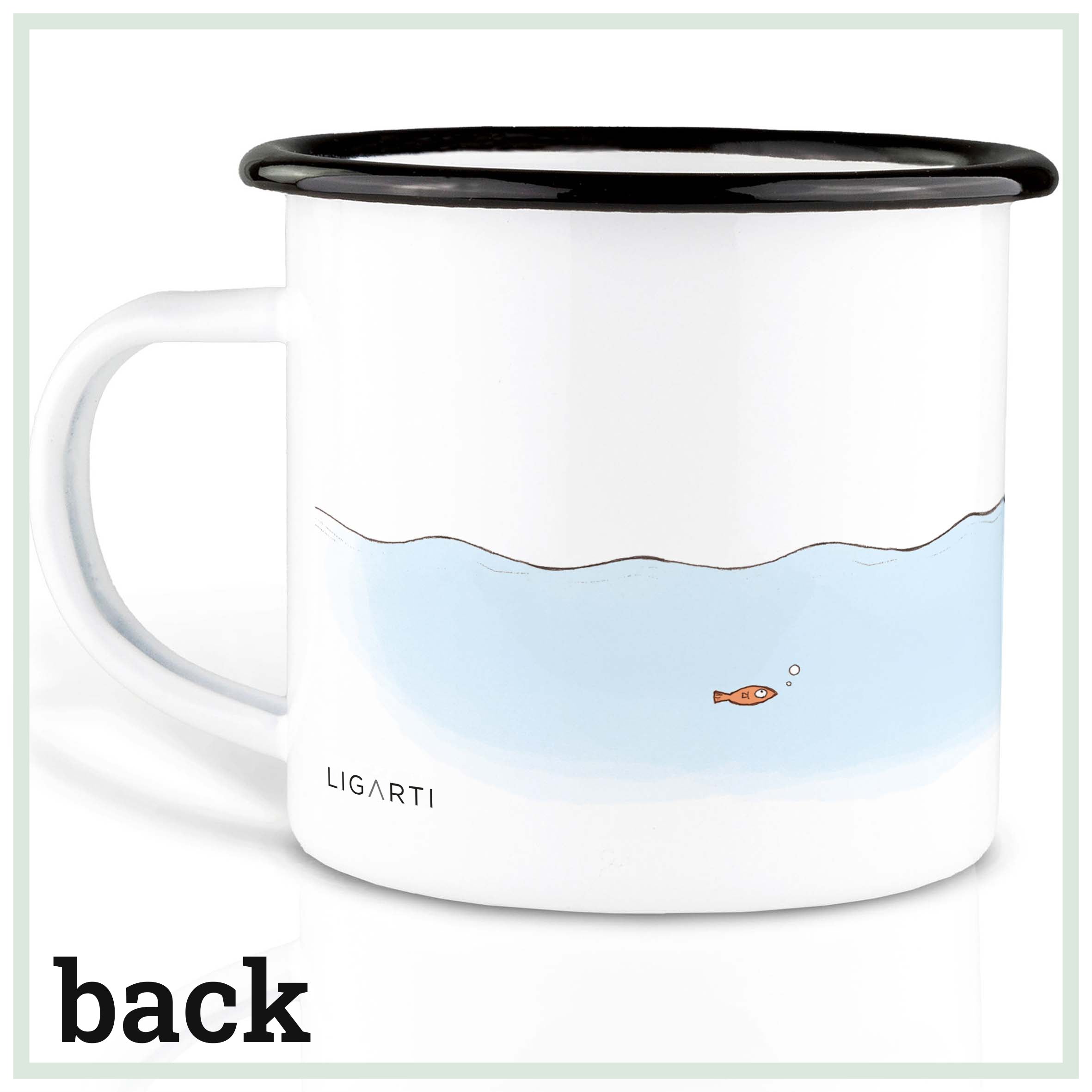 Emaille Tasse – Der Rettungsschwimmer