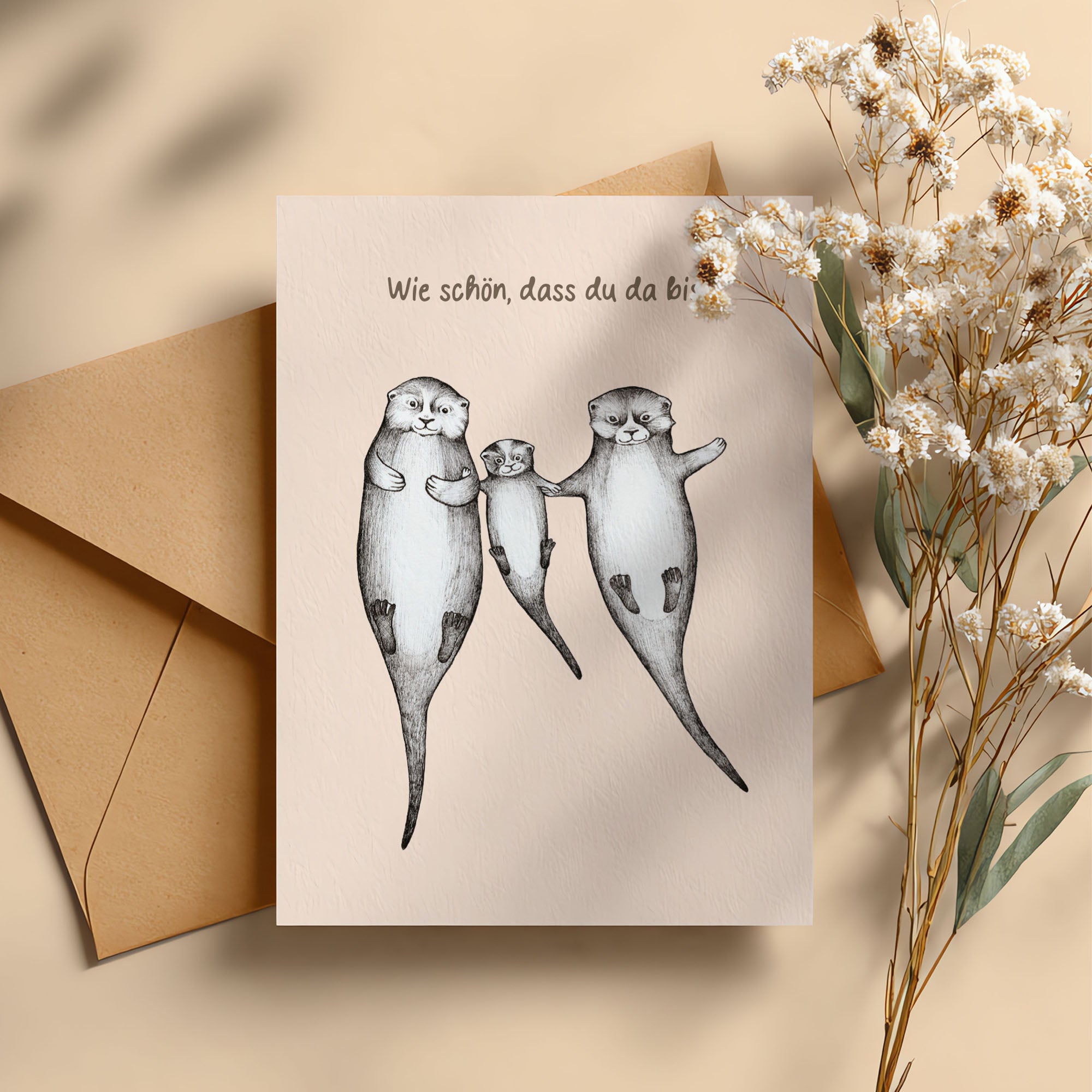 Klappkarte – Die Otters