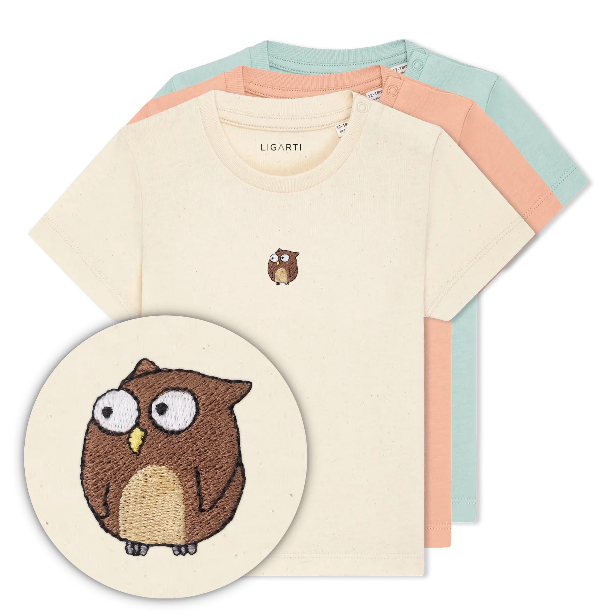 Babyshirt Eugen die Eule - alle Farben