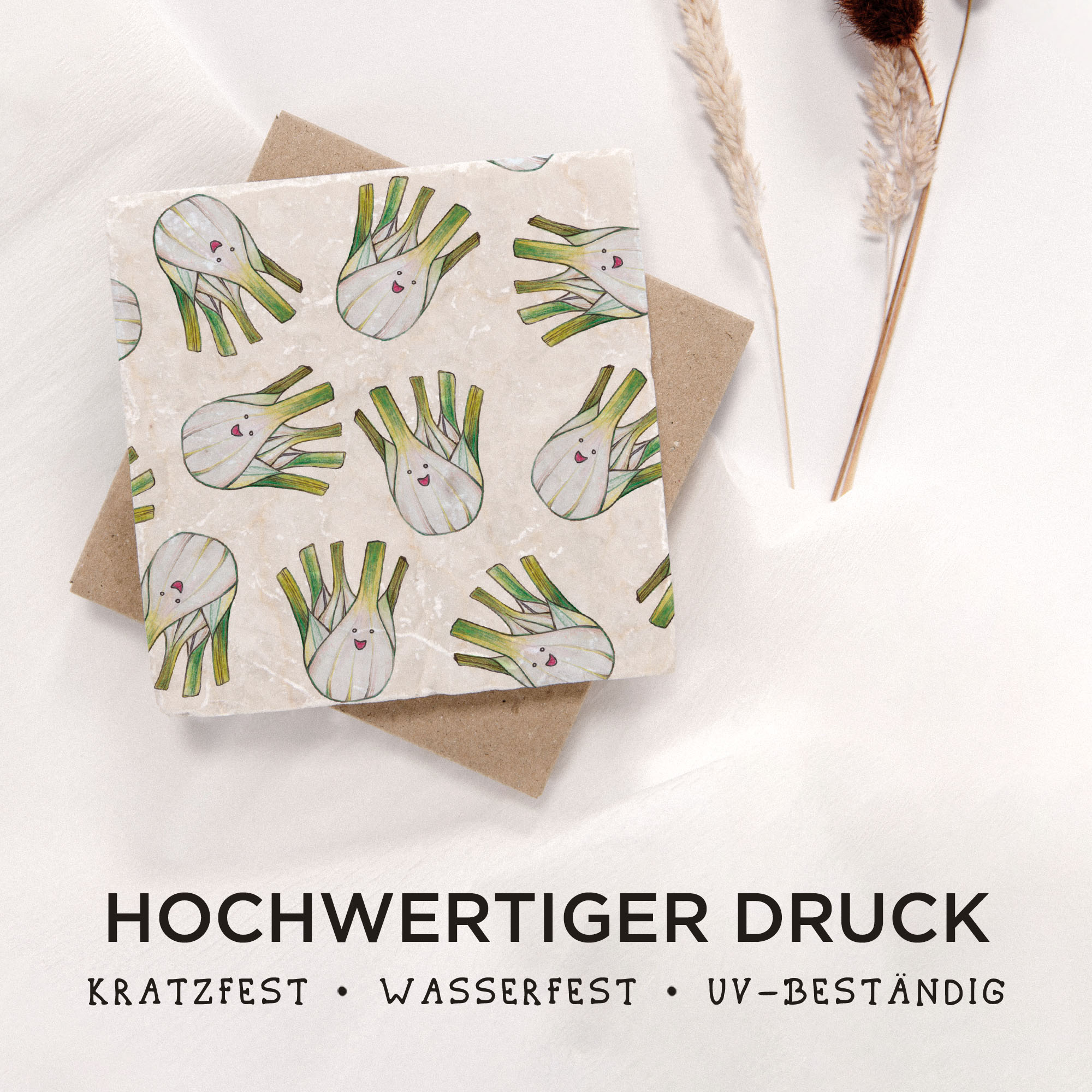 Fliesenuntersetzer – Fenchel