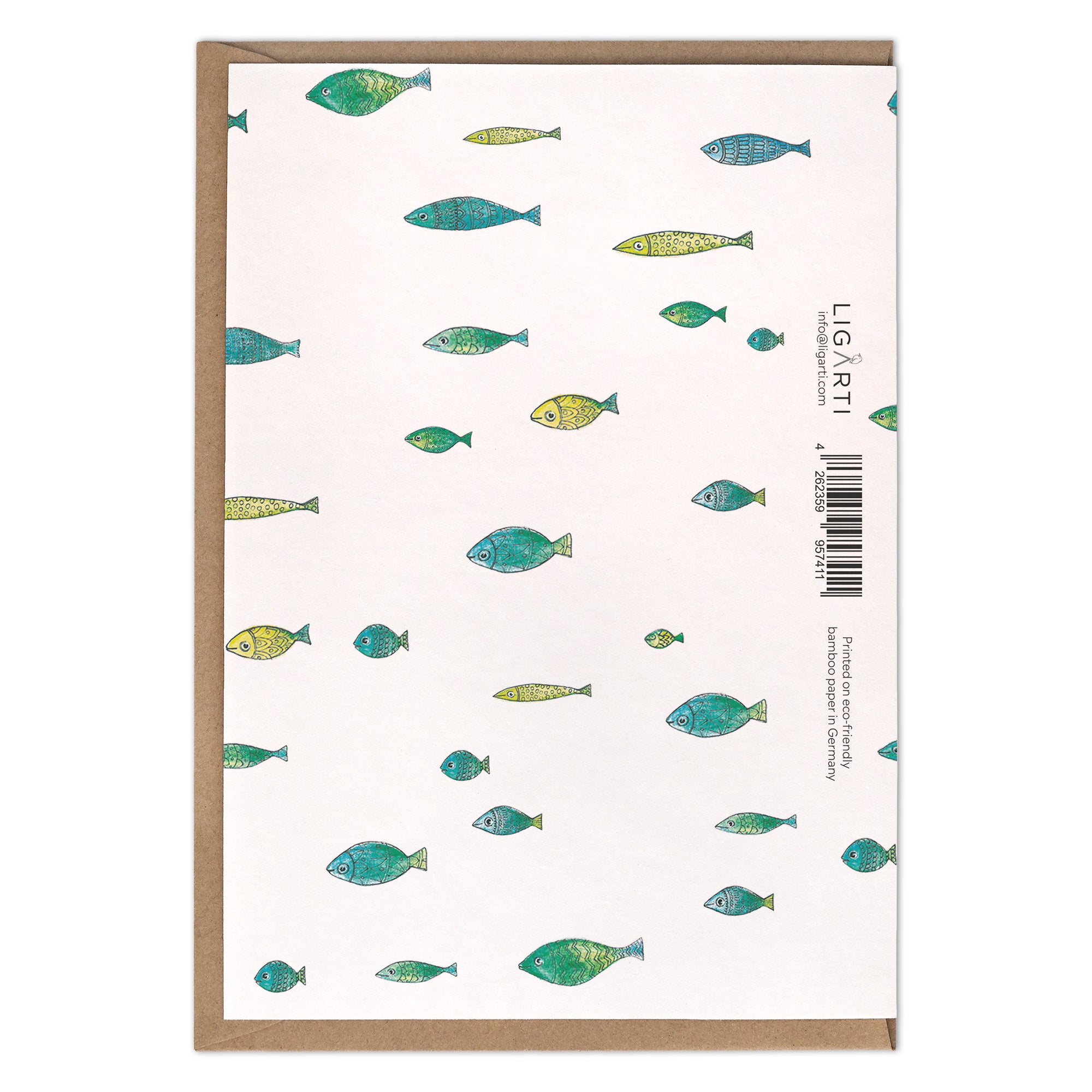 Folding card – school of fish