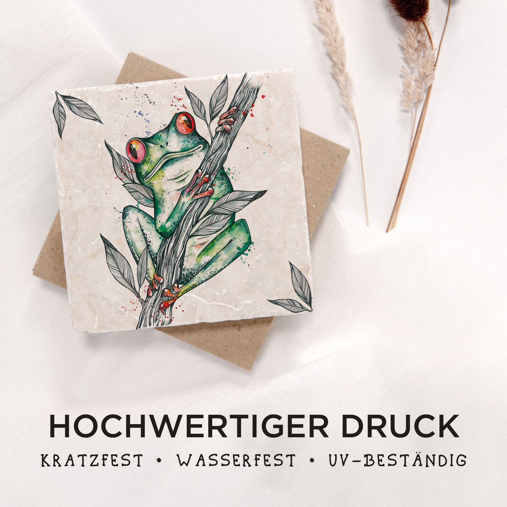 Fliesenuntersetzer – Frosch