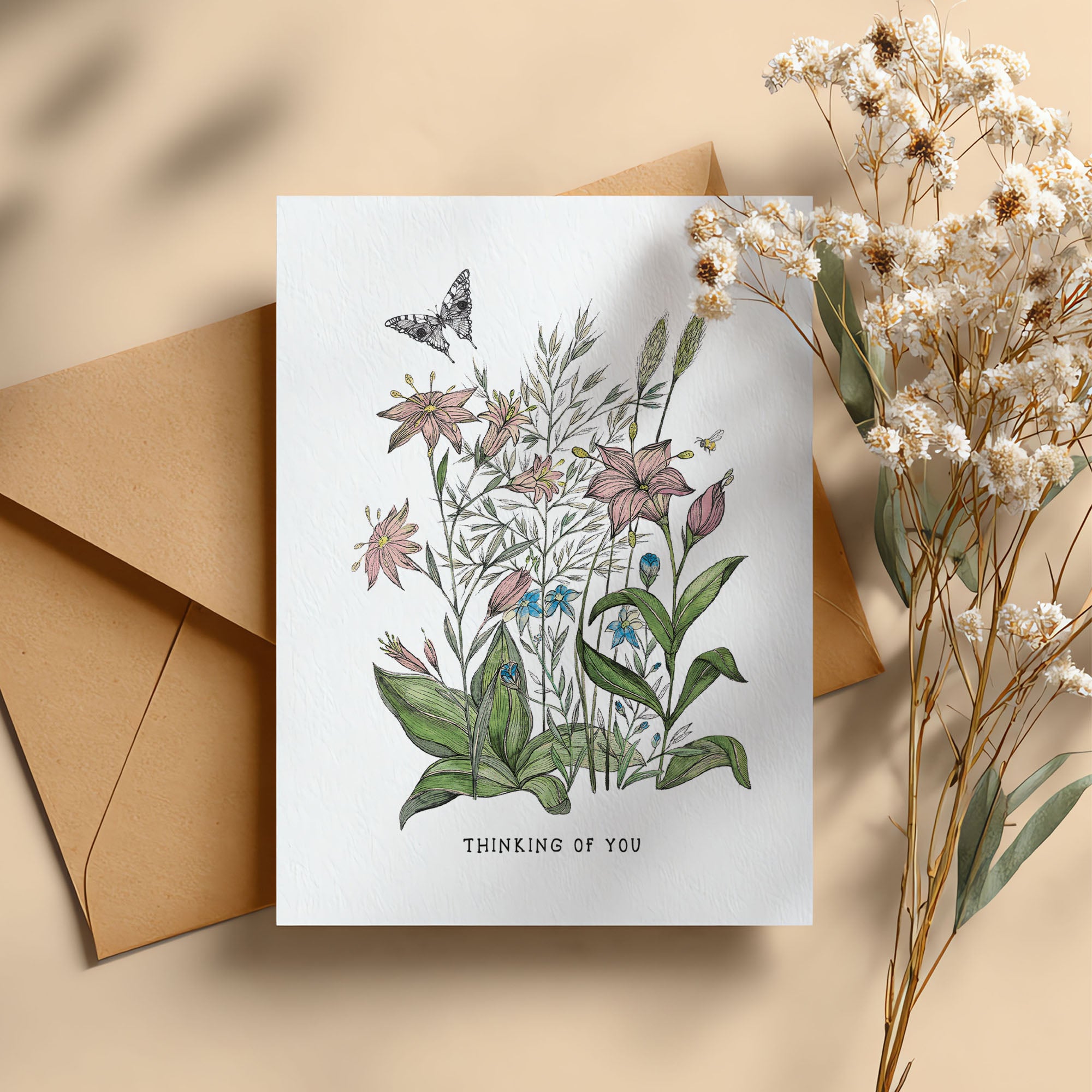 Klappkarte – Frühlingsblumen