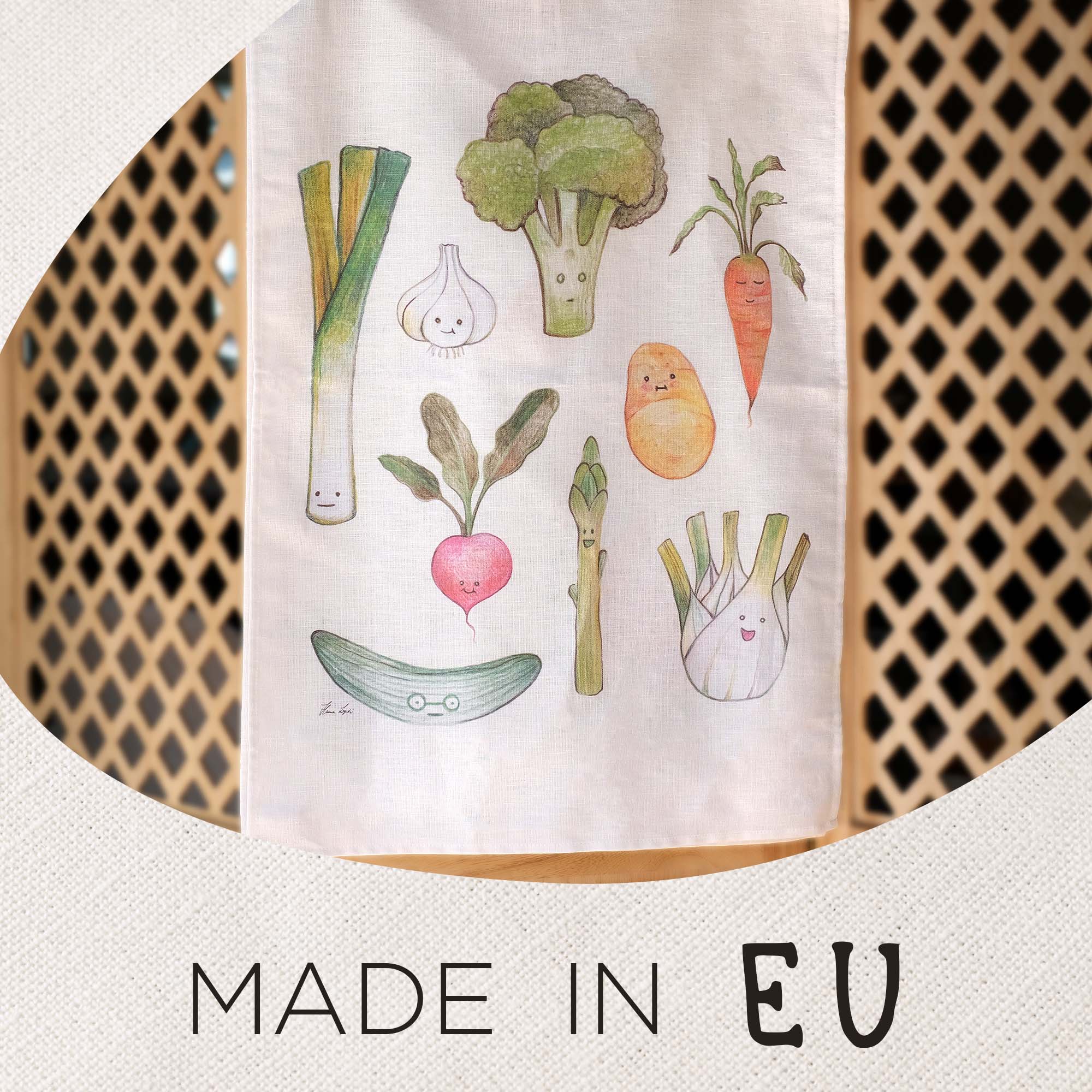 Tea towel – vegetable patch