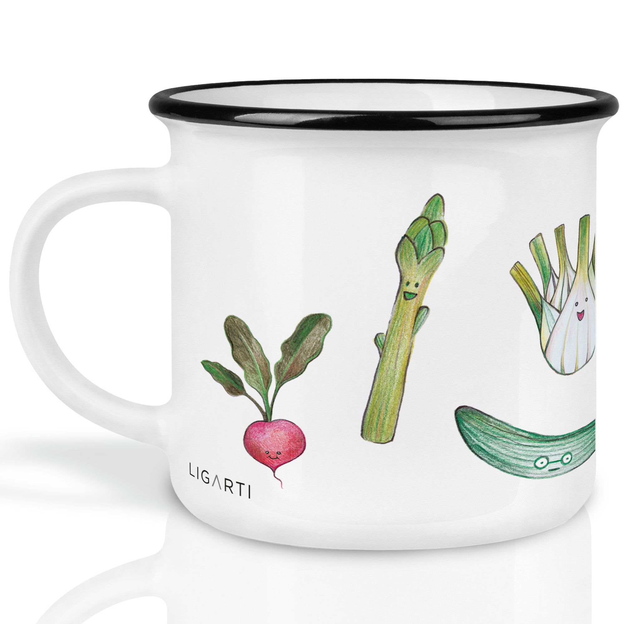 Keramiktasse – Gemüsebeet