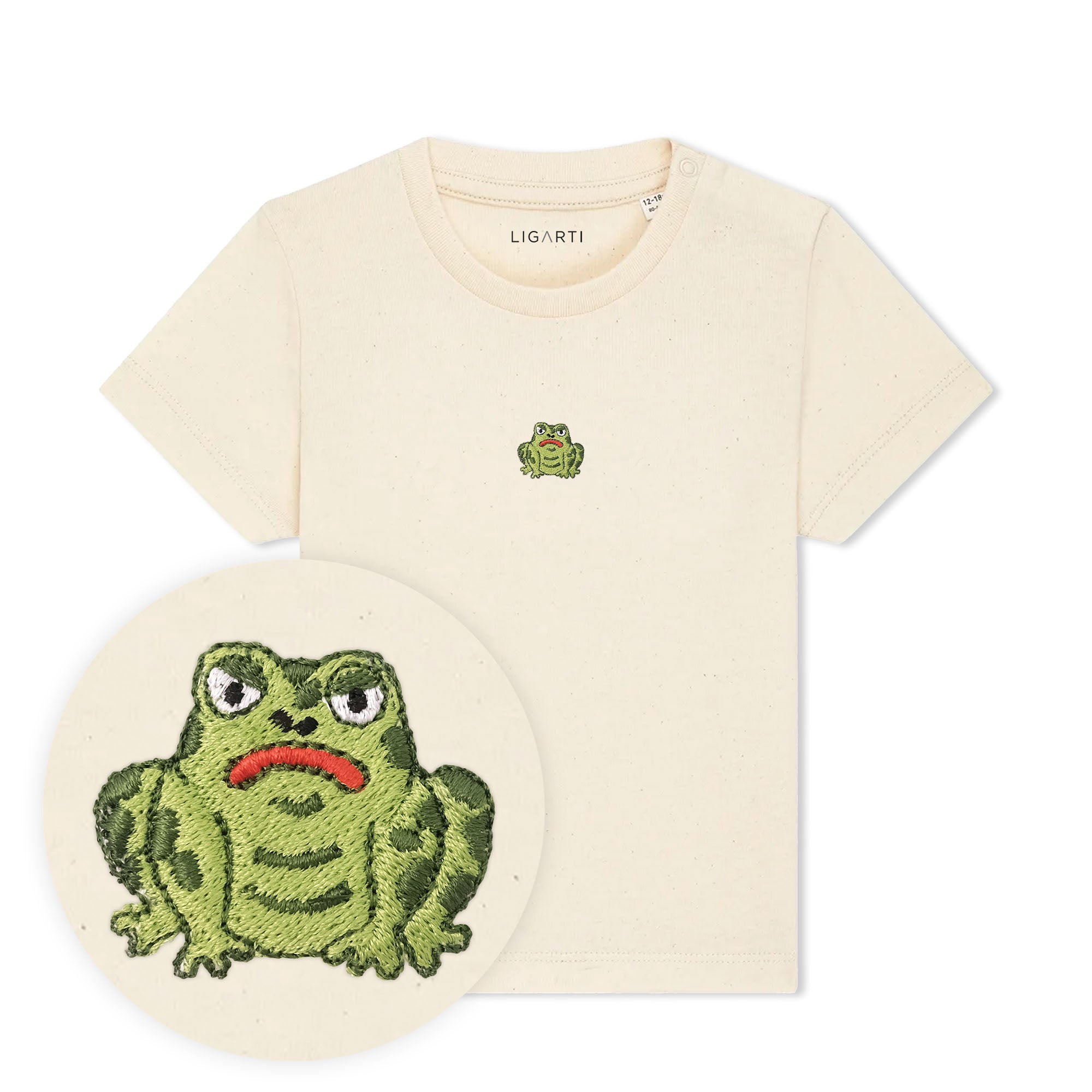Babyshirt Gretel die Kröte - Sand/Creme