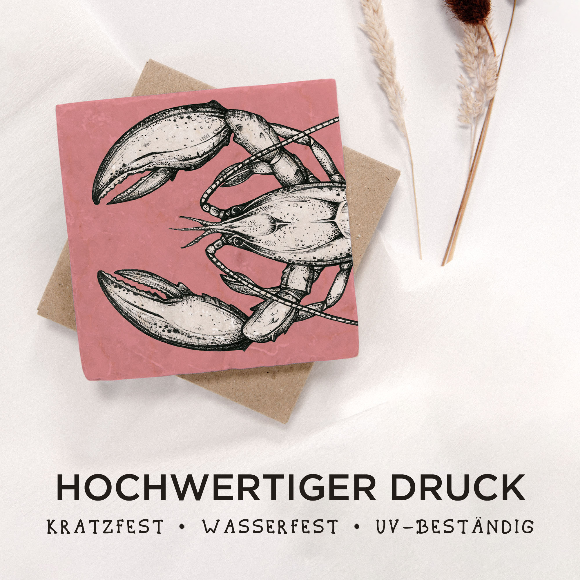 Fliesenuntersetzer – Hummer 1