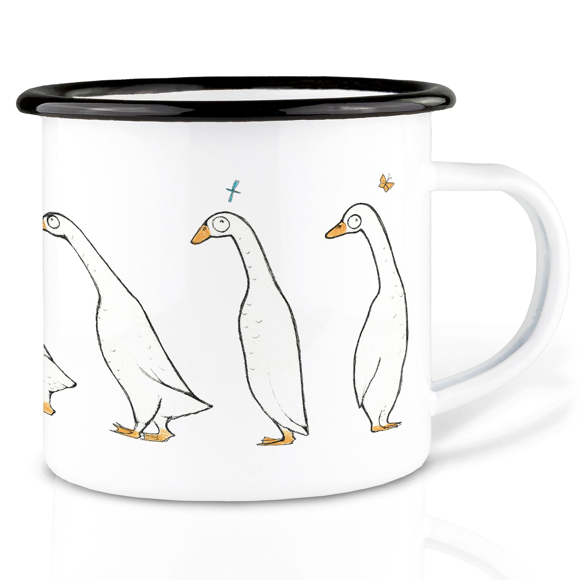 Emaille Tasse – Insektenstudie