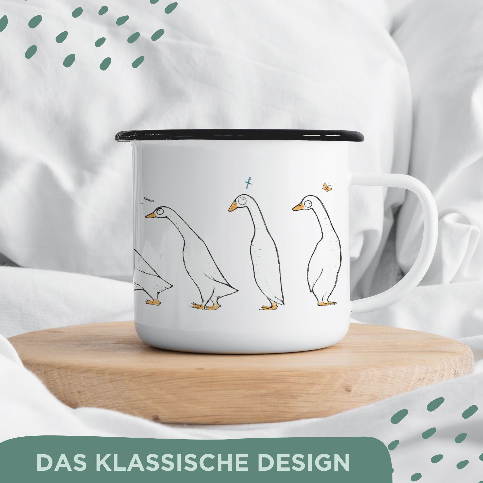 Emaille Tasse – Insektenstudie