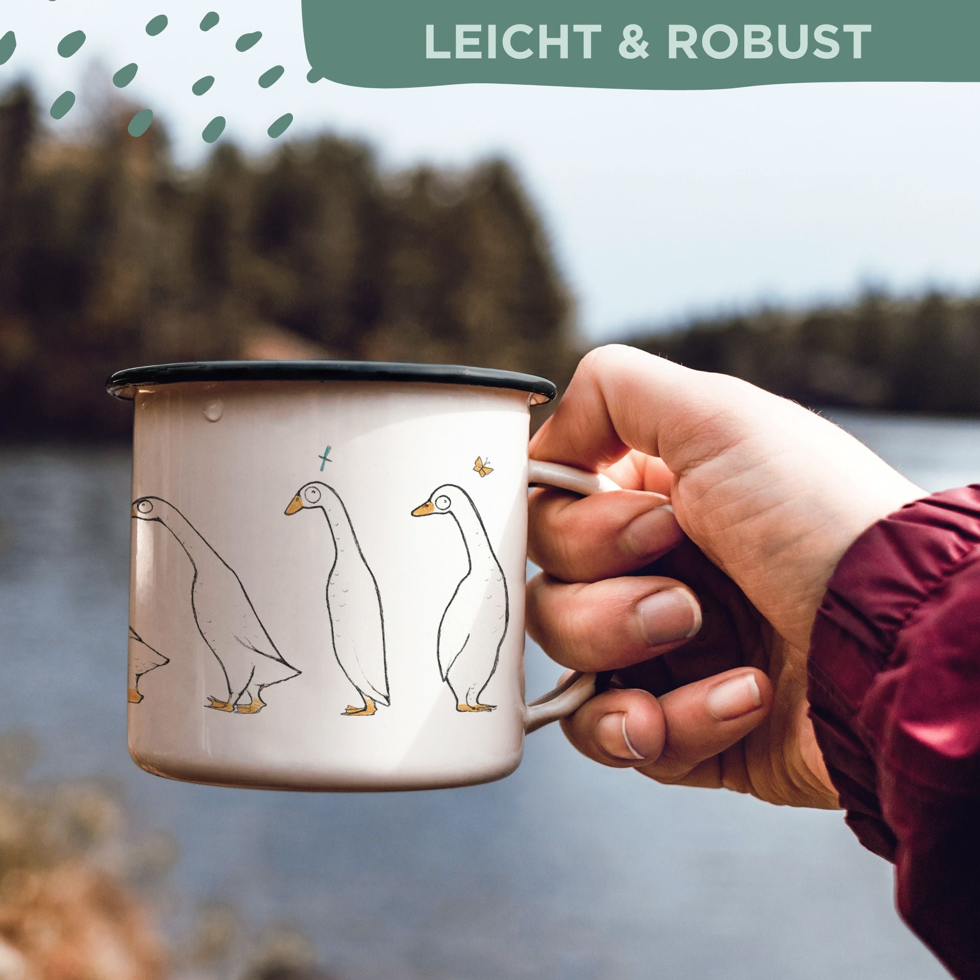 Emaille Tasse – Insektenstudie