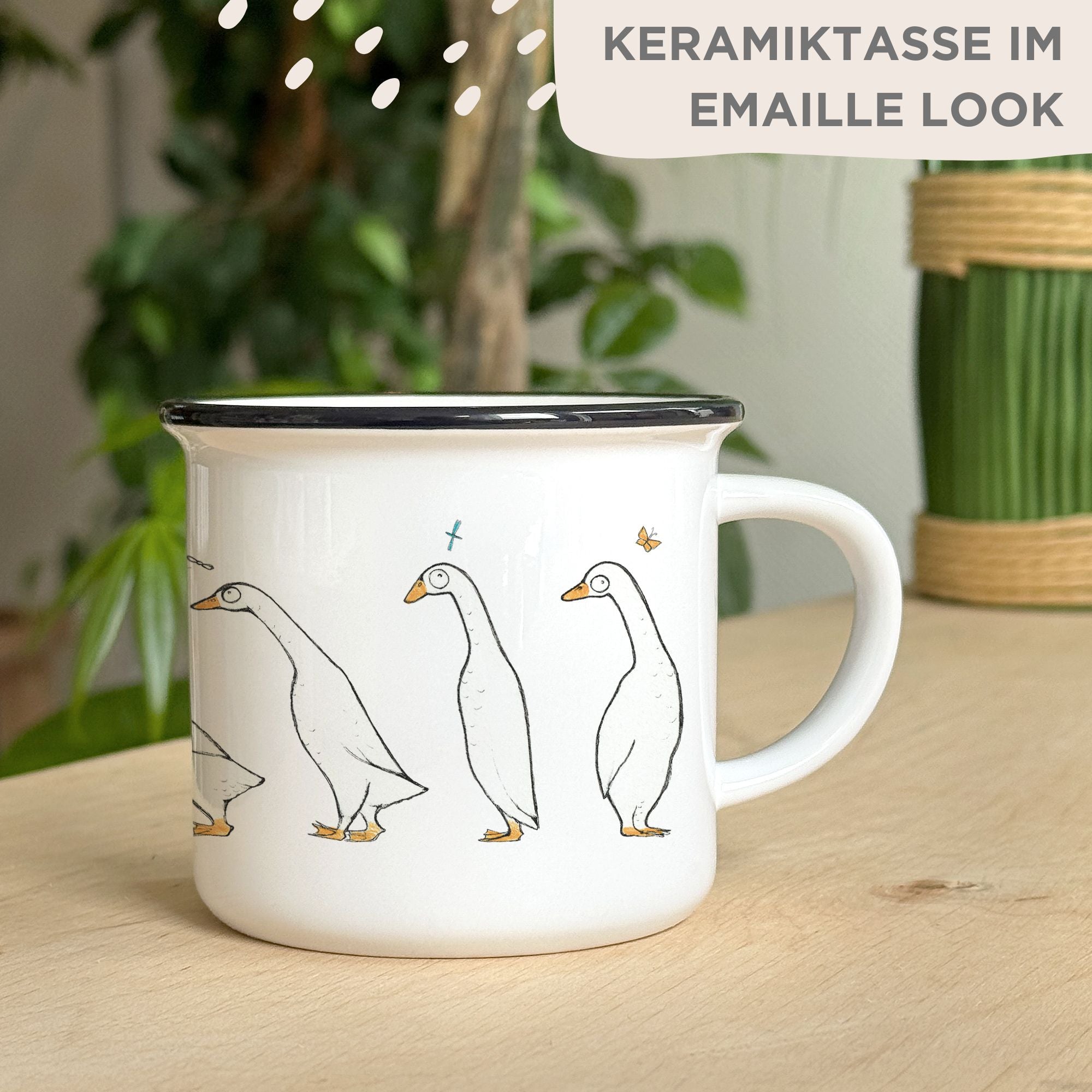Keramiktasse – Insektenstudie