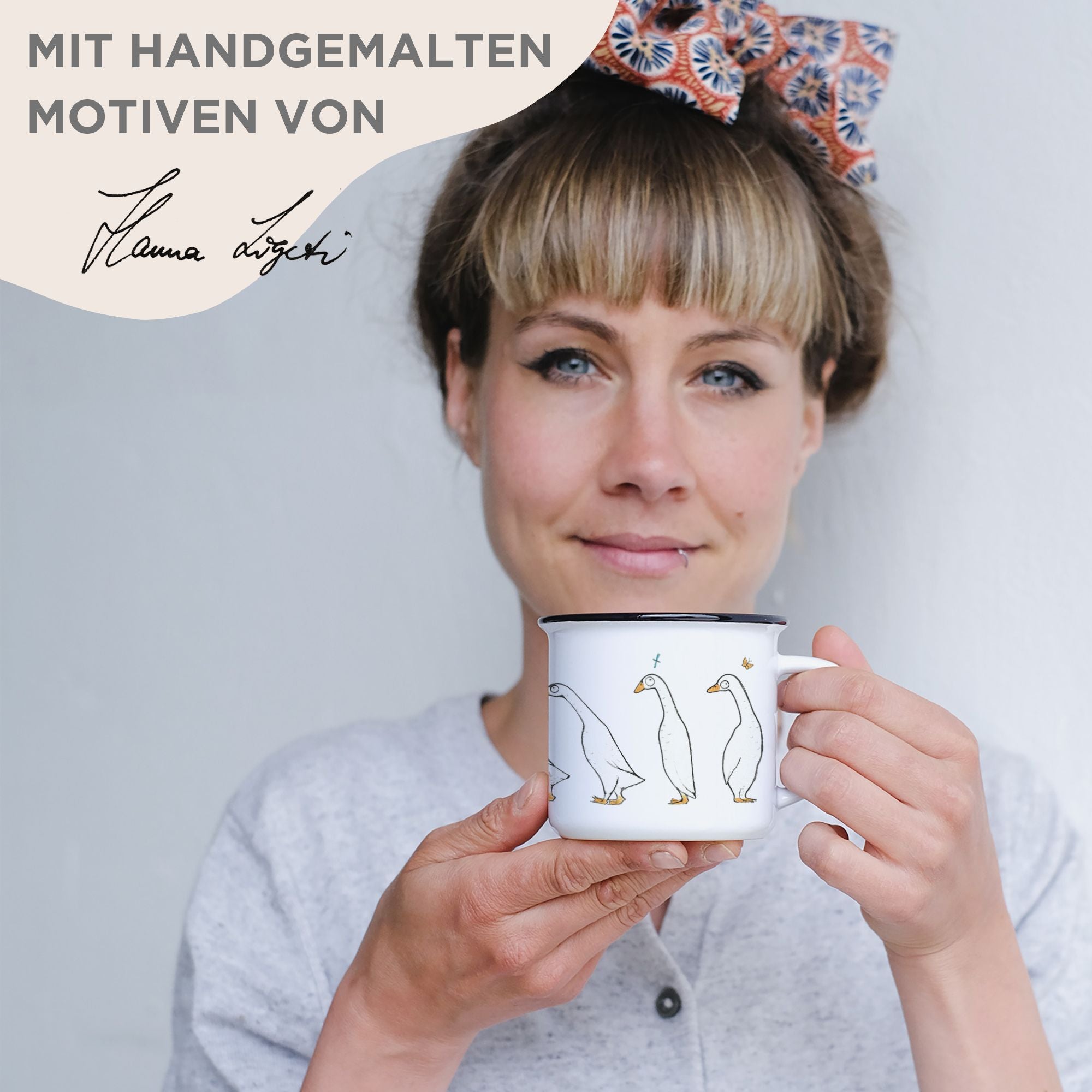 Keramiktasse – Insektenstudie