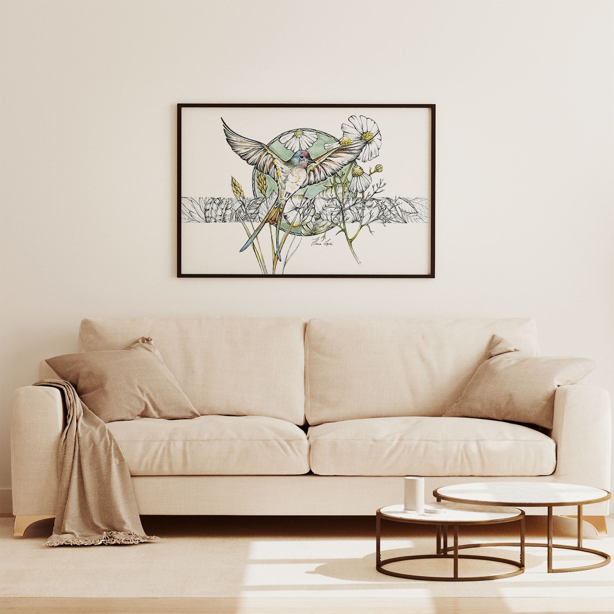 Art print - Chamomile Swallow