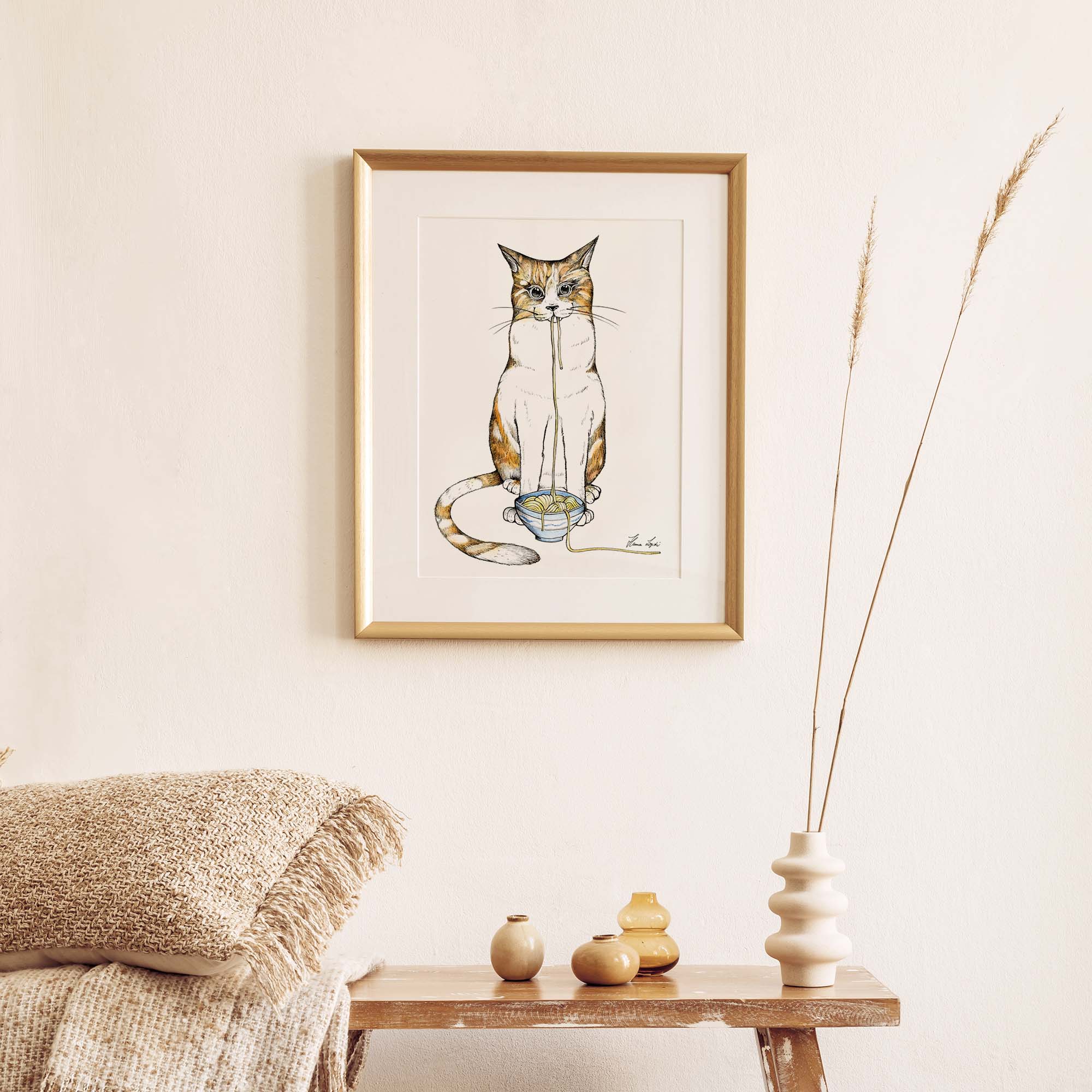 Art Print - Ramen Cat