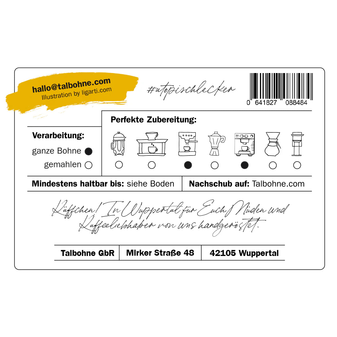 Talbohne Crema - Eugen - Koffeinreduziert